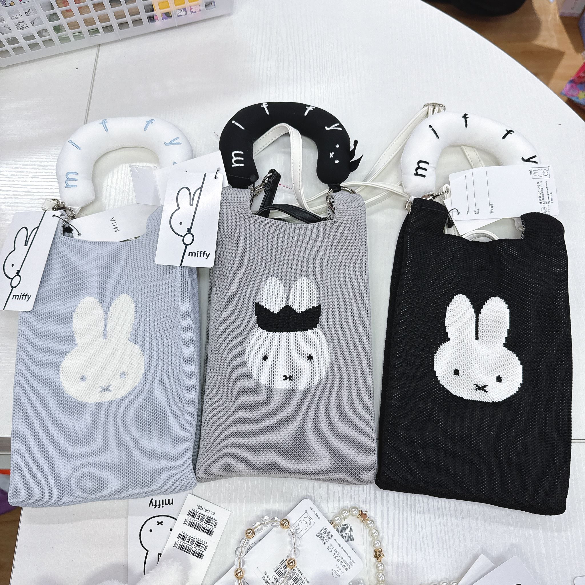 日本直送日本版MIIA原宿miffy限定公仔掛飾/斜孭袋/旅行喼袋