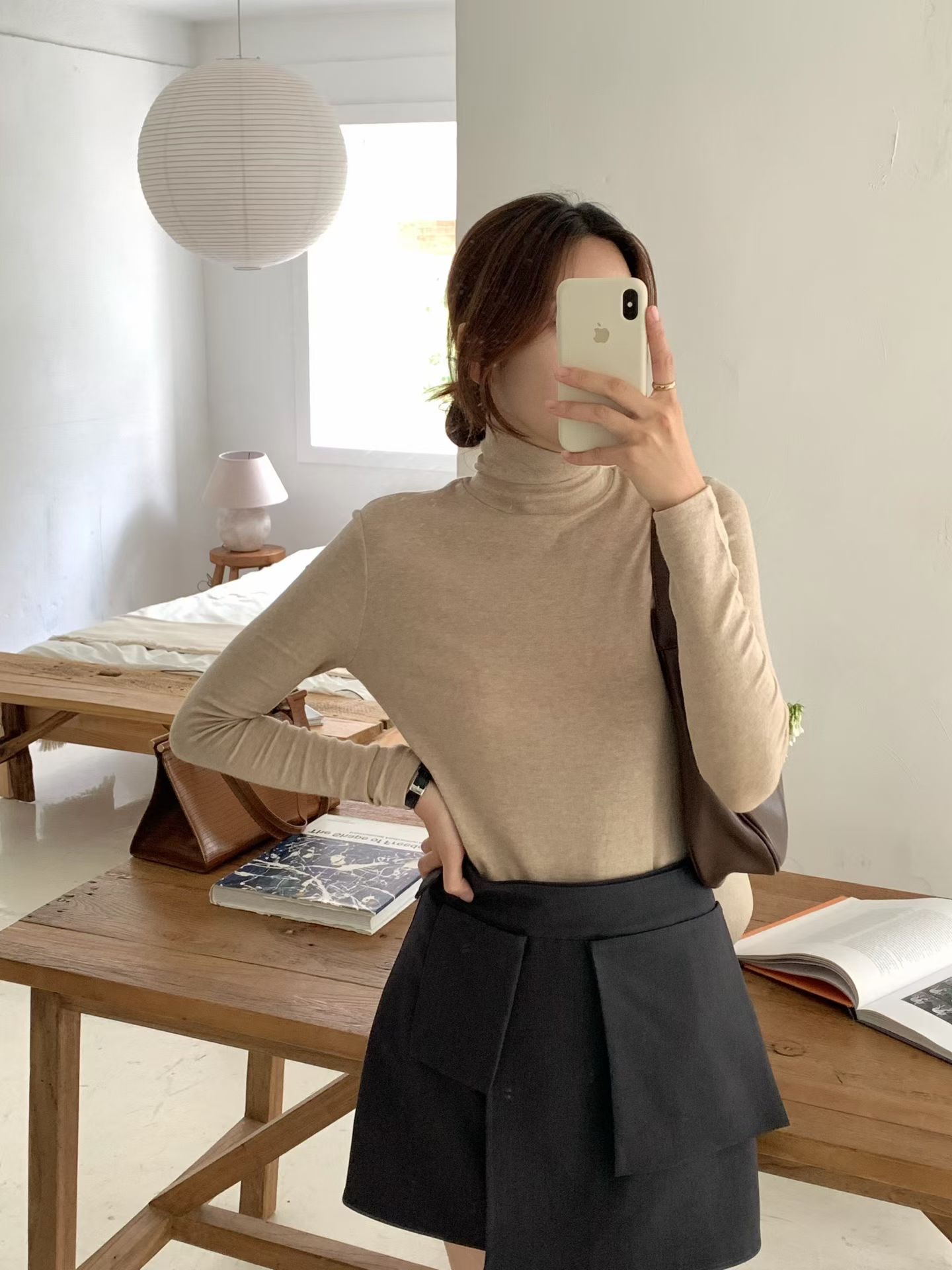 HighNeck wool basic tee