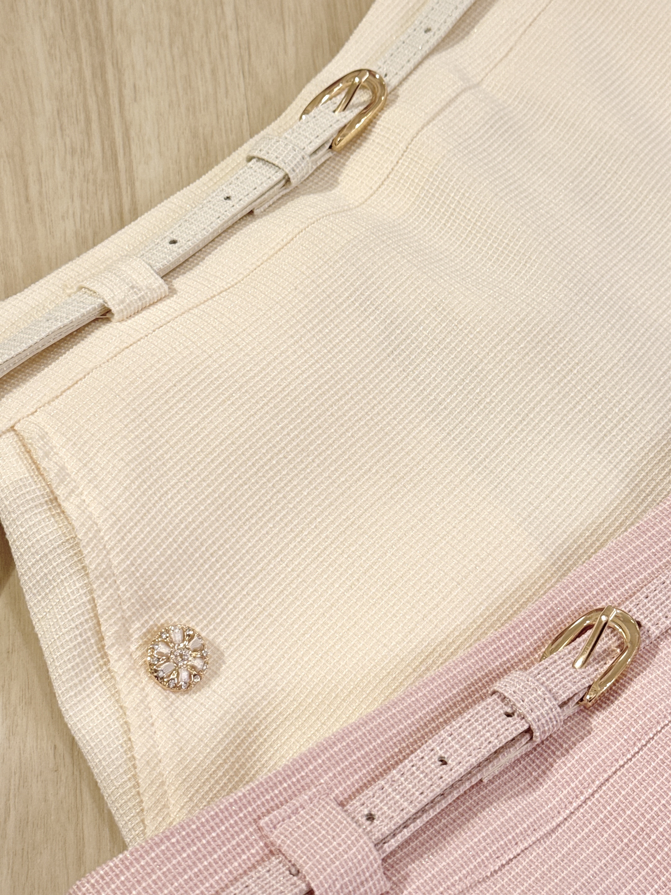 #HANNA-made# Tweed & Sash Flare Skirt Set