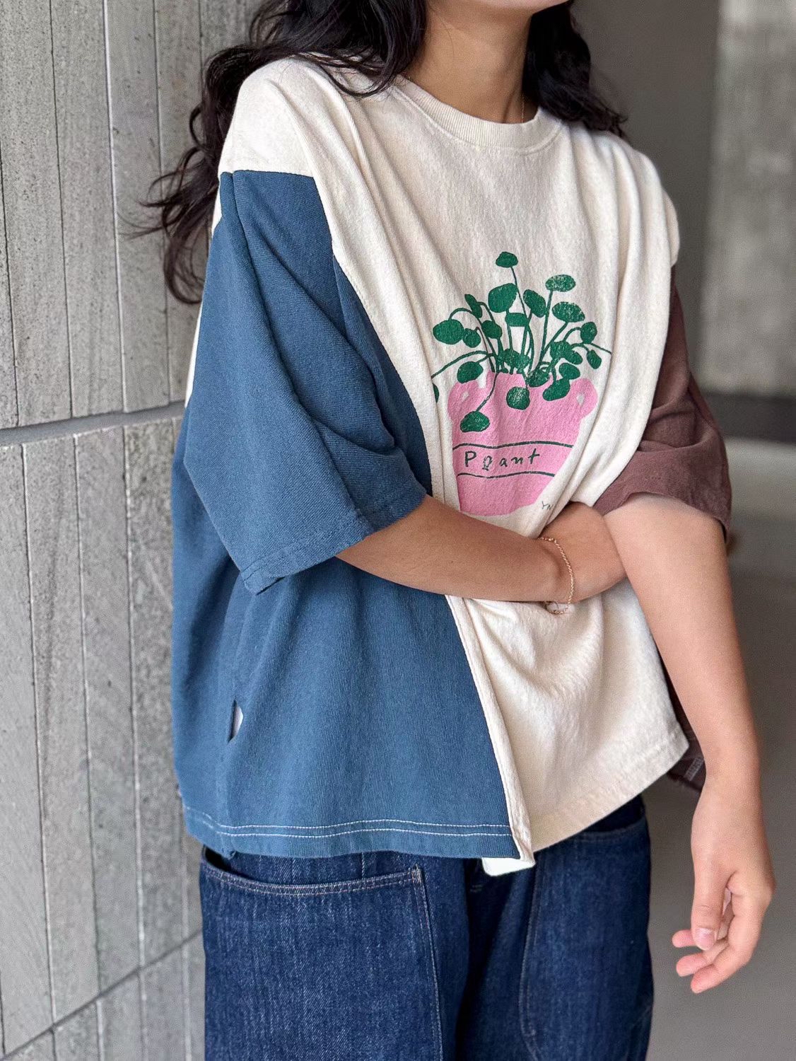 YA OX 3 colors tone plant tee