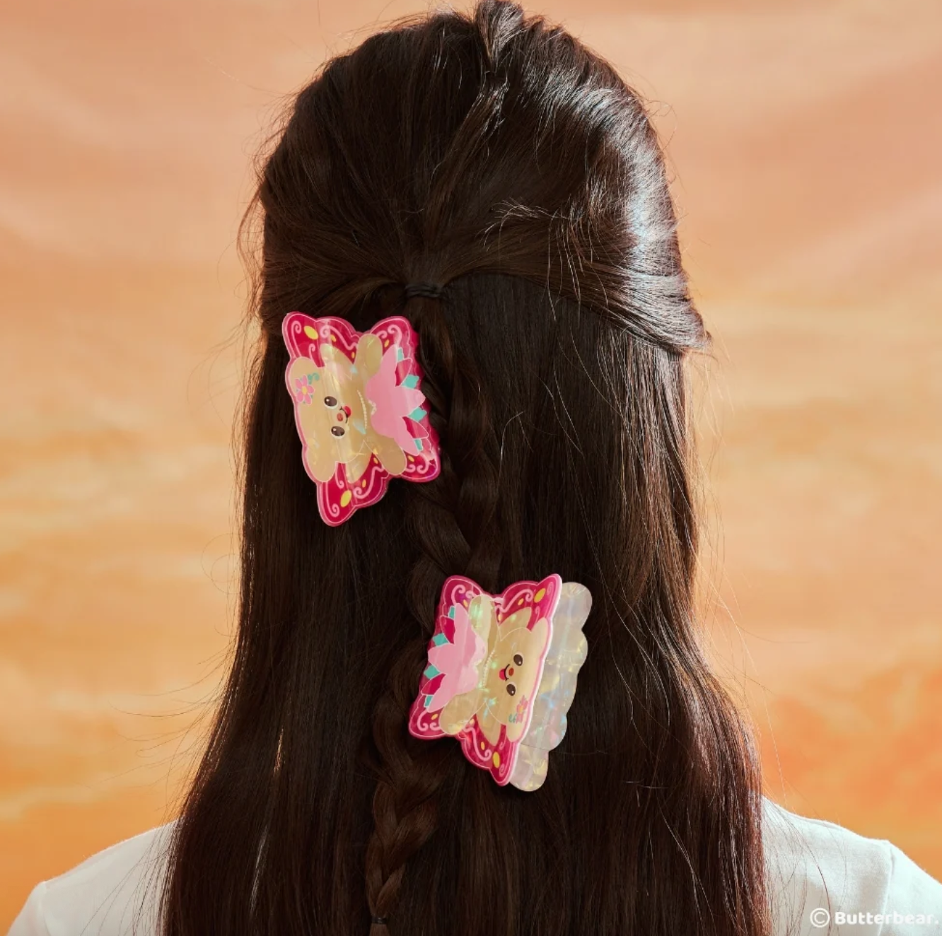 【預訂】泰國 Butter Bear 黃油小熊周邊 Hair Claw Clip ButterflyFairy
