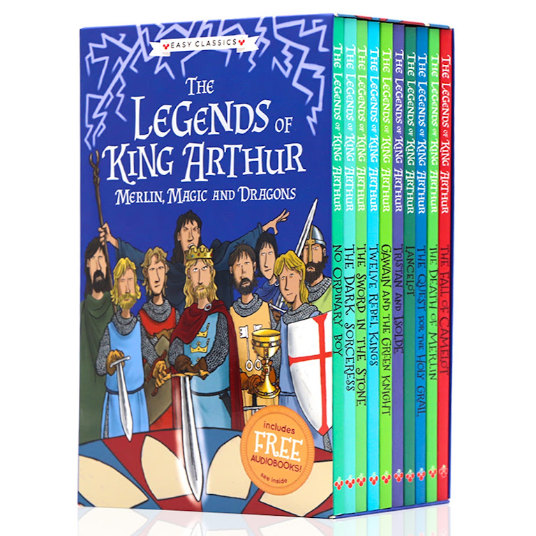 The Legends Of King Arthur 亞瑟王傳說 10 books Merlin, Magic And Dragons 梅​林魔法與龍 Easy Classics