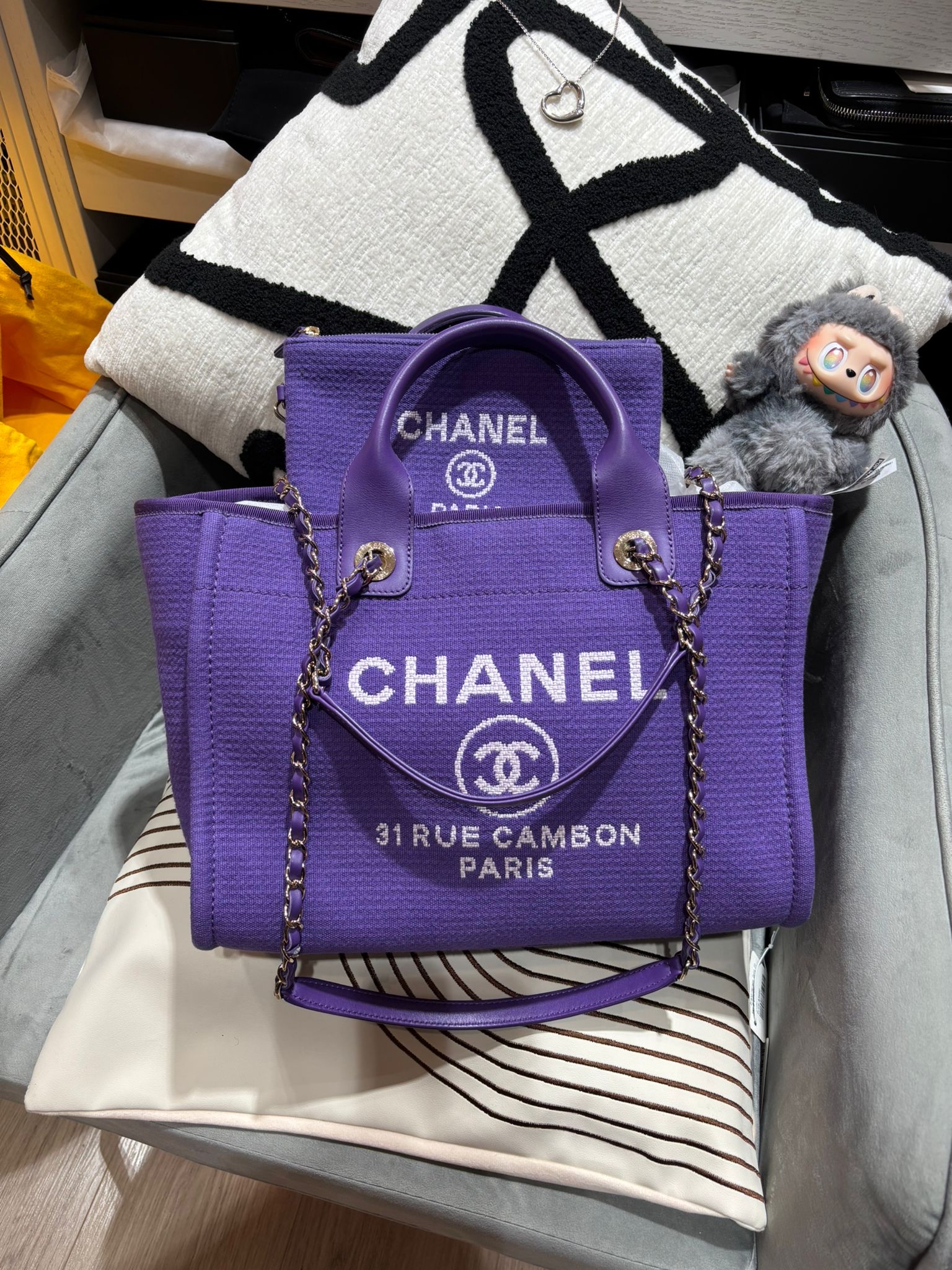 Chanel Deauville Tote Bag Small 100%Authentic, 95%New ✅晶片✅Pouch✅Dust bag