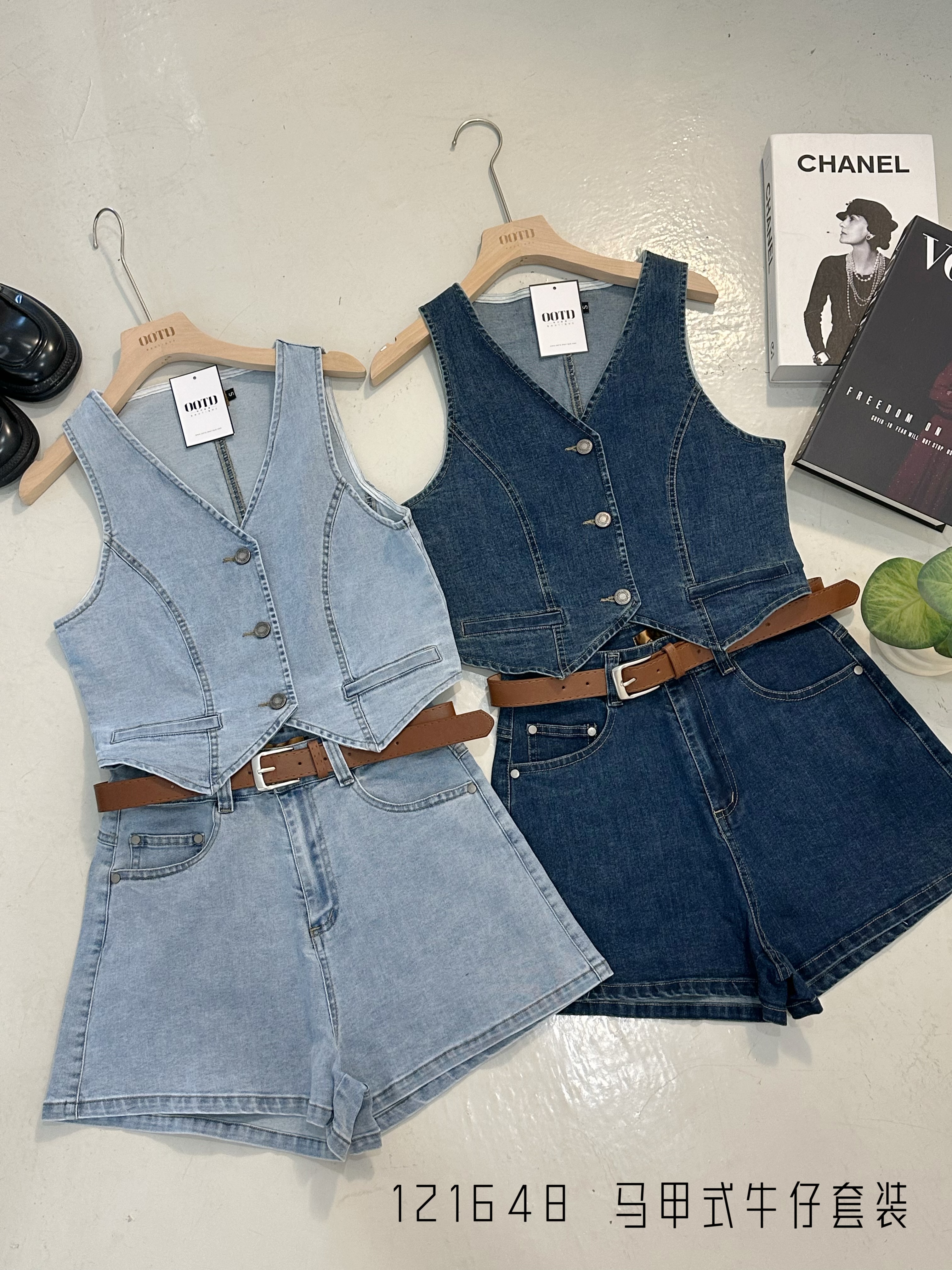 121648 PREMIUM JEANS VEST SET 牛仔马甲套装