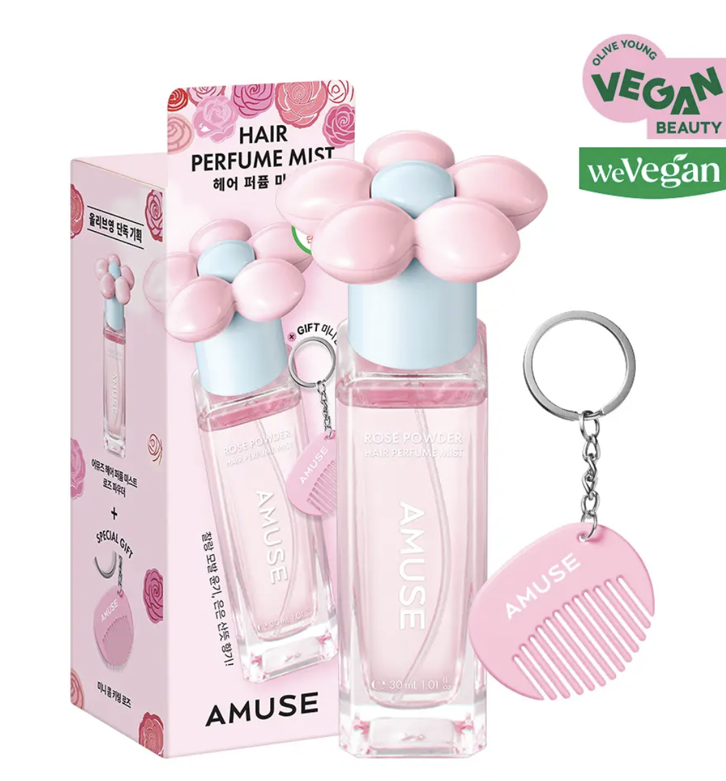韓國 Amuse 髮香噴霧 + 送 固體香膏吊飾 / 髮梳吊飾｜Hair Perfume Mist