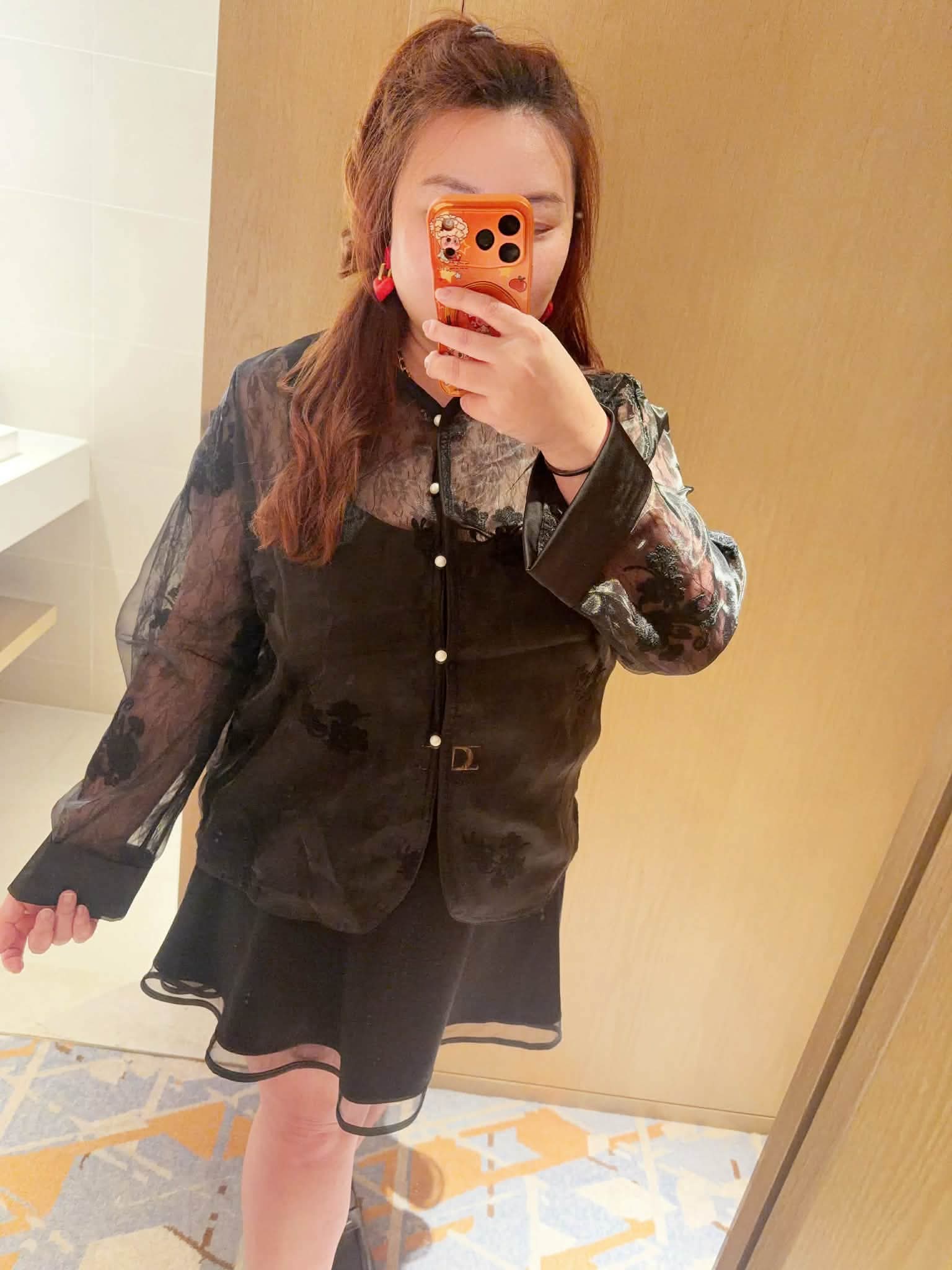 YPA02 26036 高级感透纱刺绣工艺外套