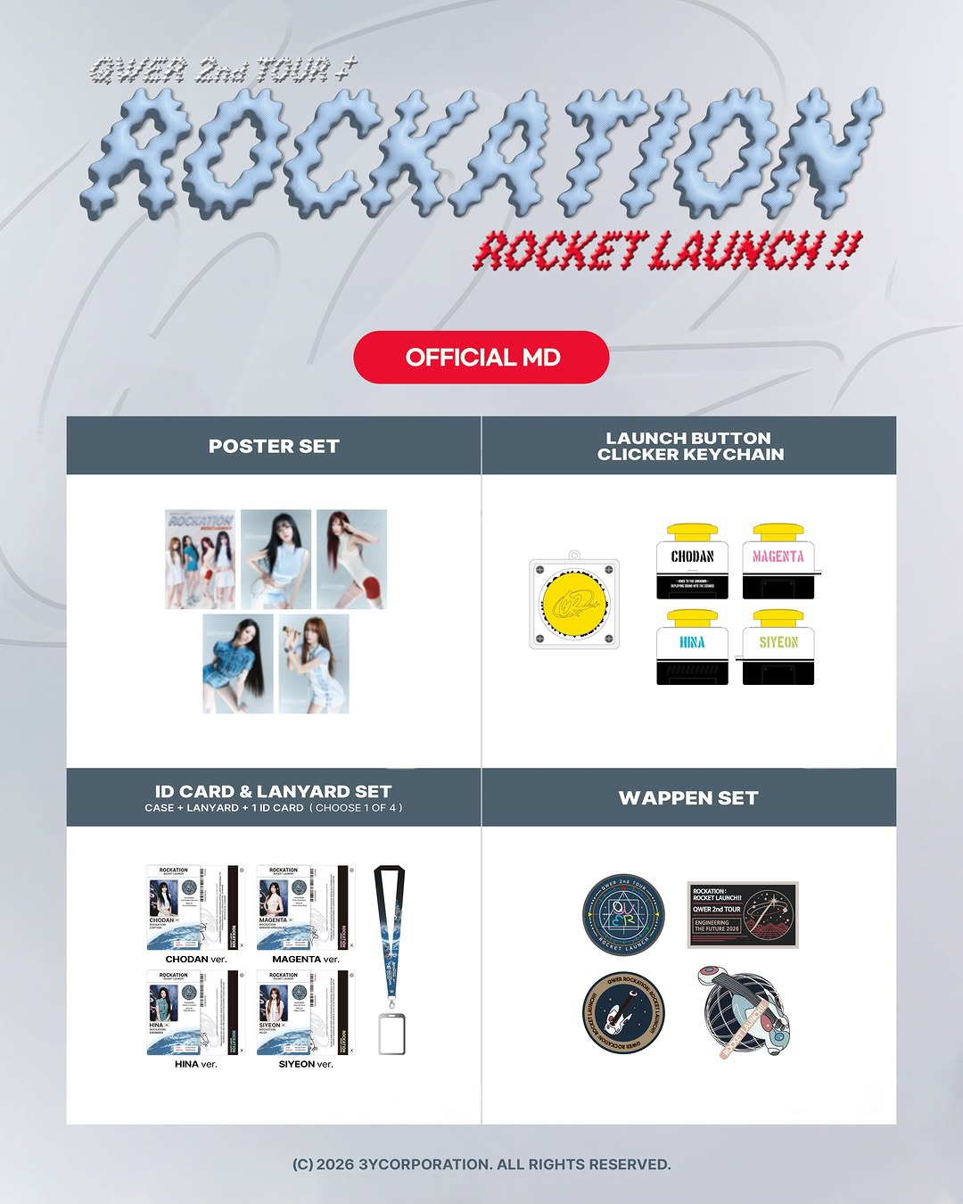 [QWER] QWER 2nd tour ROCKATION: ROCKET LAUNCH in SEOUL OFFICIAL MD