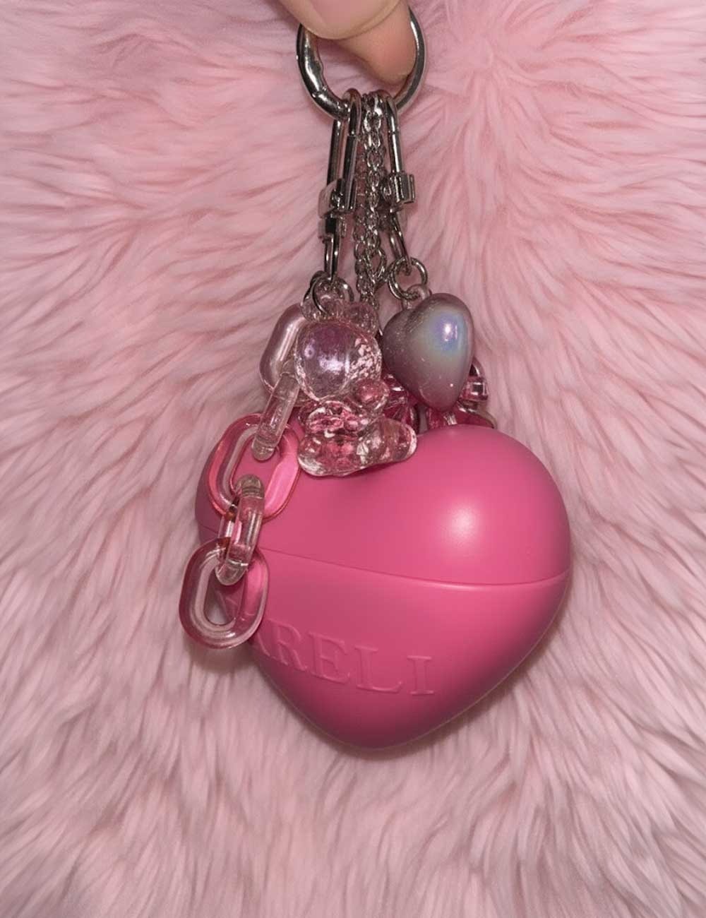 Barelli Water Perfume Hand Cream Velvet Soap - PINK (with key ring)