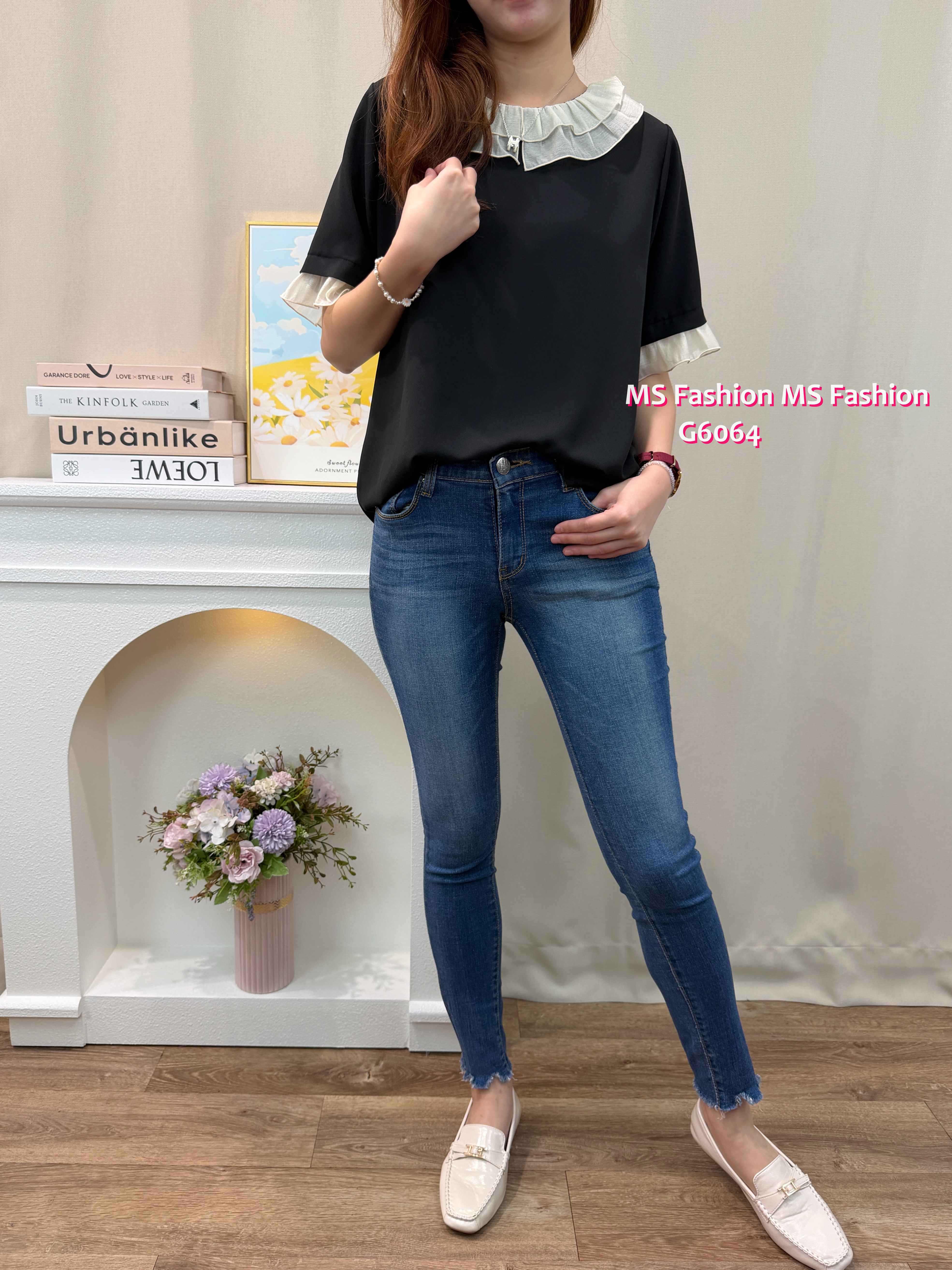 G6064 韓國🇰🇷靚料拼邊top