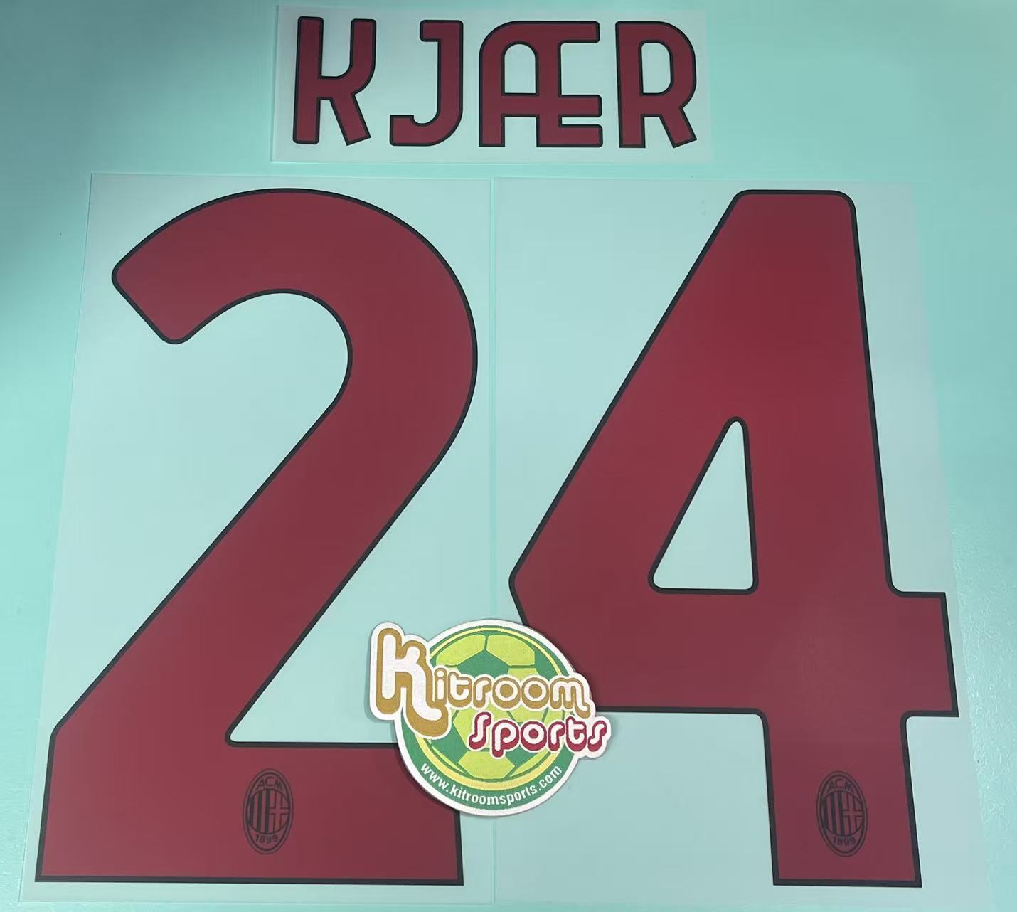 2022-23 AC Milan Away Nameset #24 KJAER