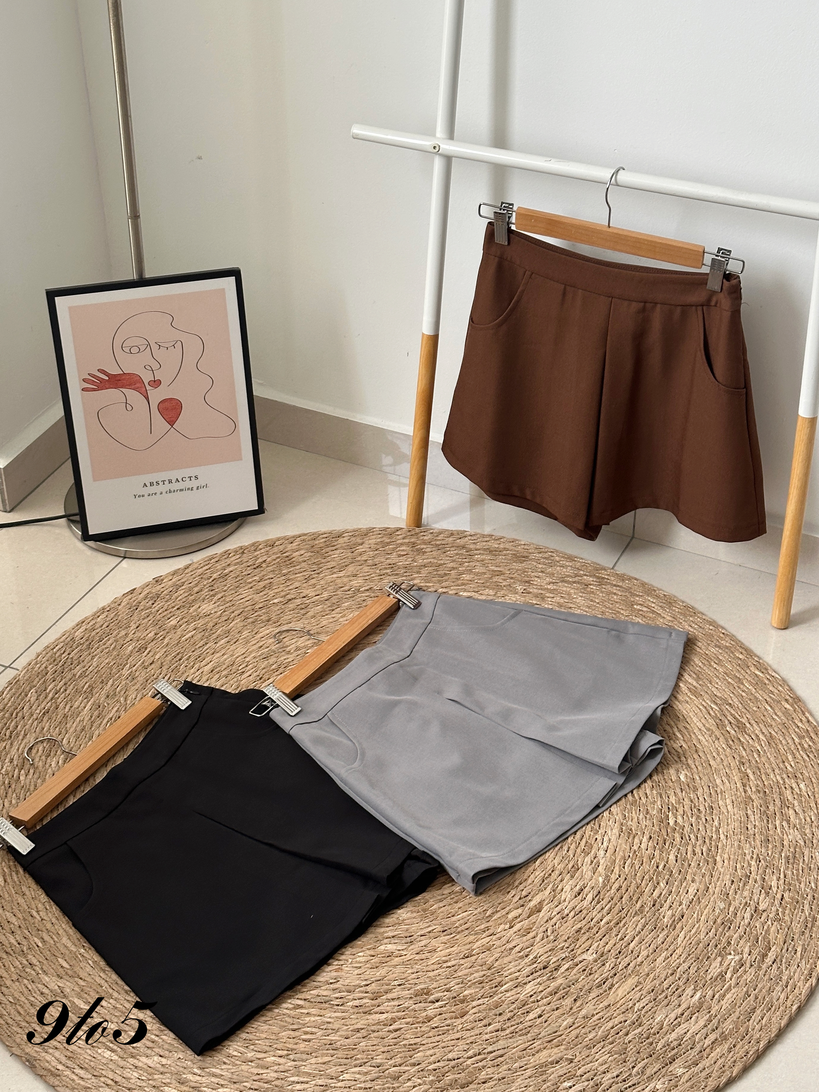 S1907 A Line Short Skort - 3 Colors 