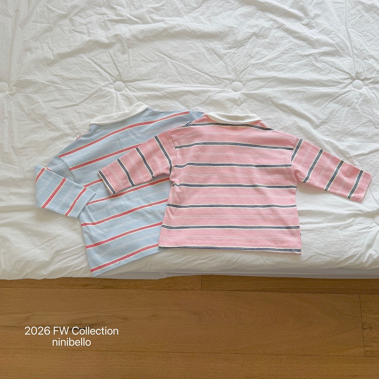 Ninibello | Milky Stripe Collar T-shirt (親子裝)  