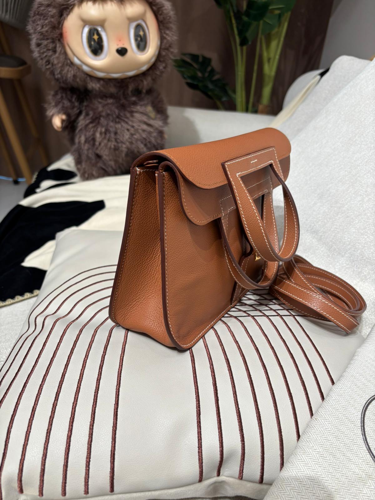 Hermes Halzan 25 Stamp Y Gold/Gold Evercolor 牛皮 100%Authentic, 95%New ✅Dust bag 