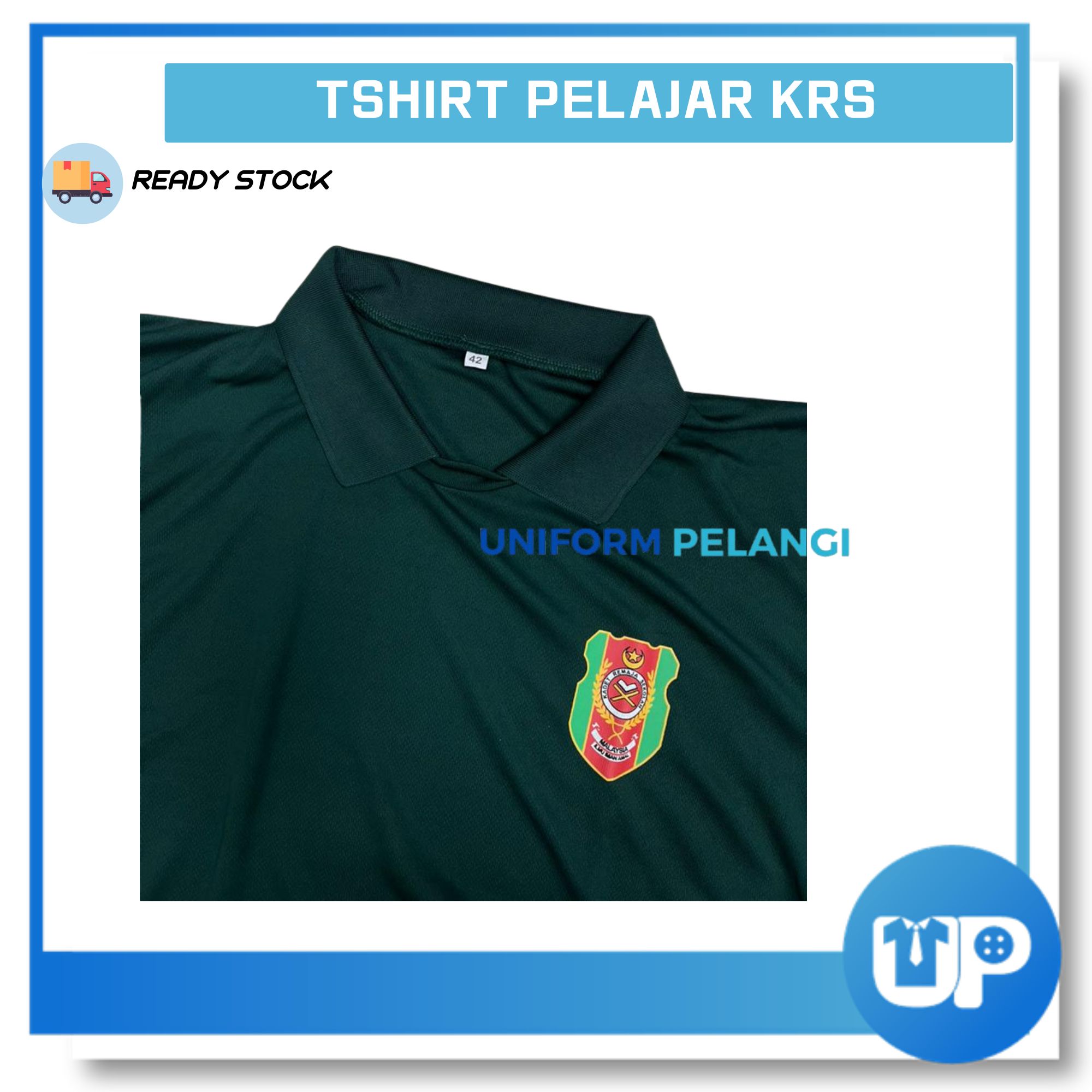 KRS Tshirt New Design Lengan Panjang Microfiber Short Sleeves Kadet Remaja Sekolah Kokurikulum
