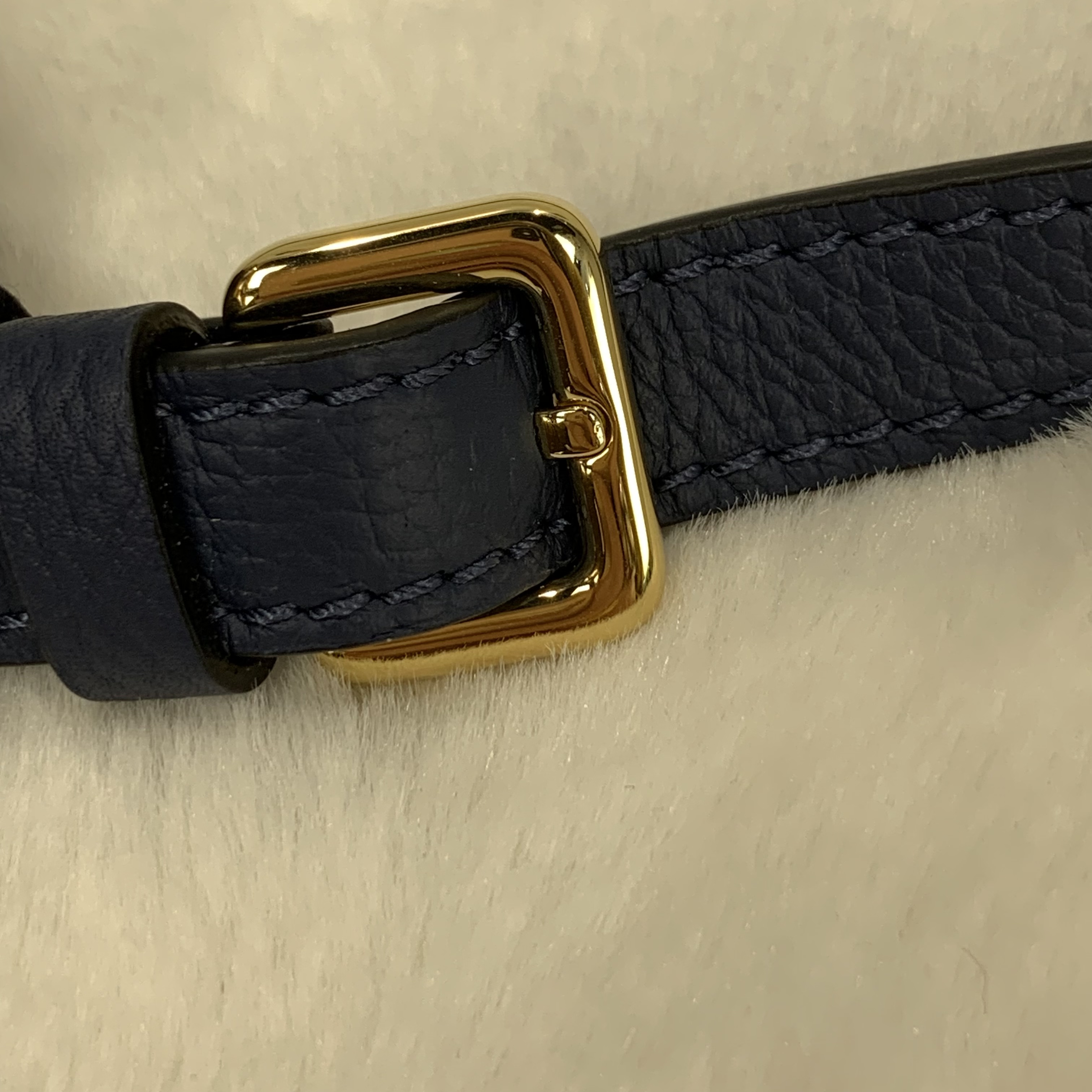 💙Loewe荔枝紋深海藍Mini Gate