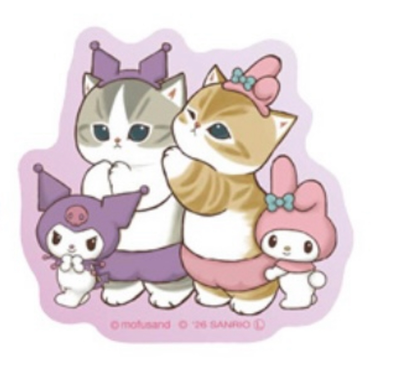 Mofusand 鯊魚貓 貼紙｜預訂