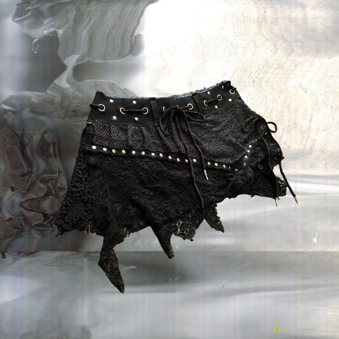 Dark Black Handmade Skirt
