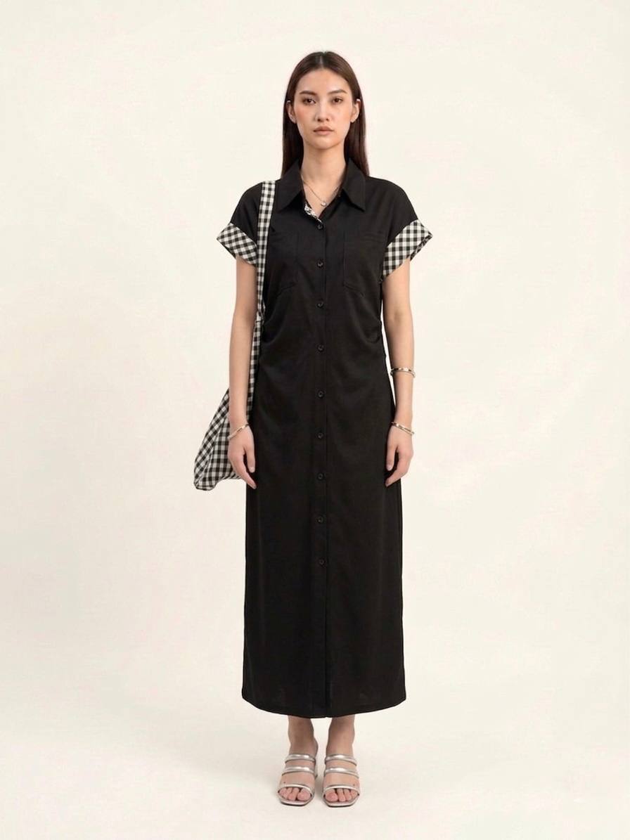 W88861 - Mono Shirt Dress 