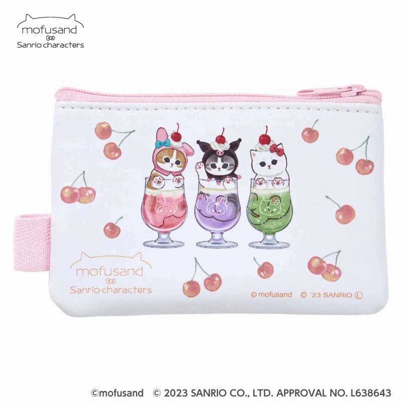現貨 日版 鯊魚貓 mofusand x Sanrio Characters 小袋 | 梳打汽水款 一套兩個