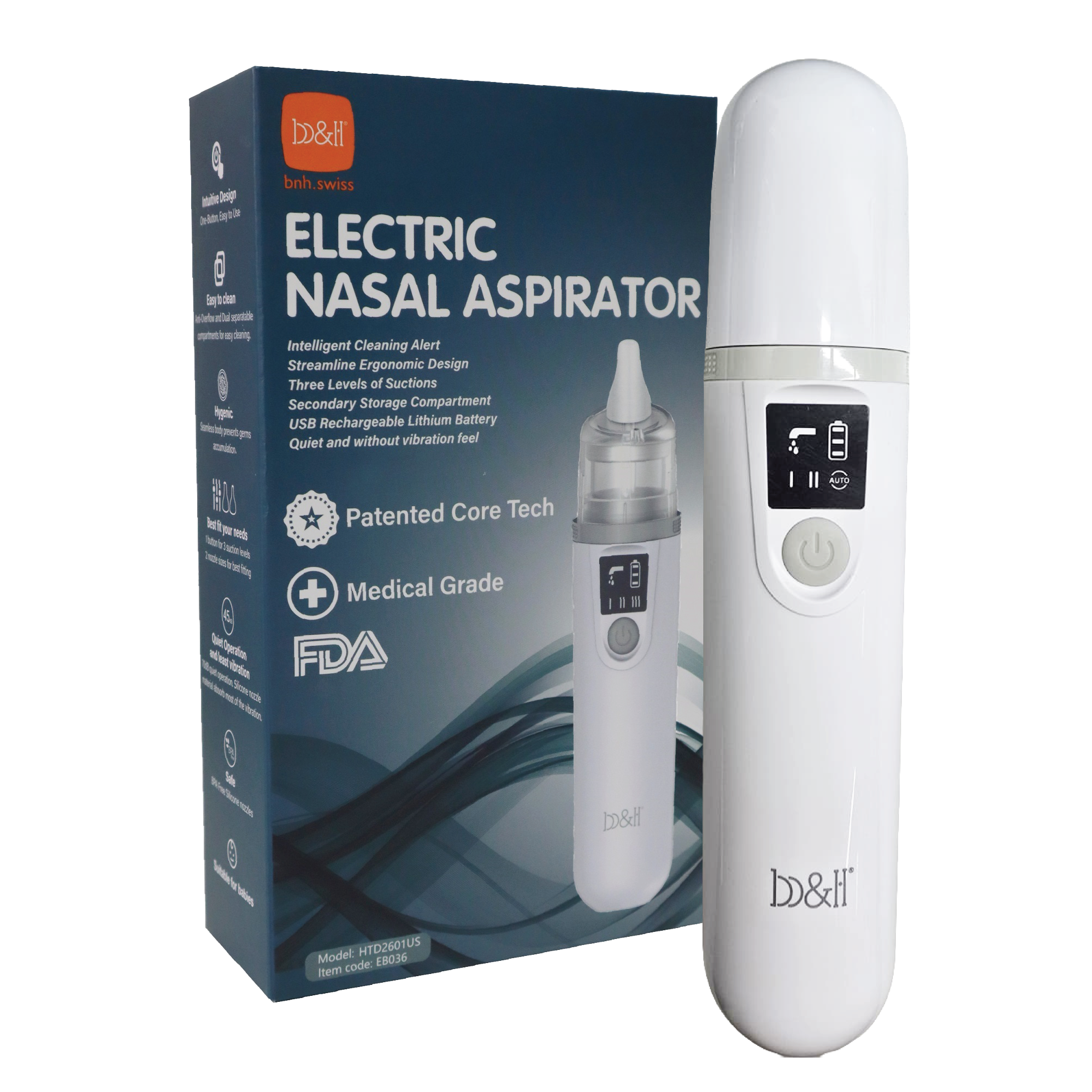 b&h 醫療級電動嬰幼兒靜音吸鼻器 (1年代理保養)