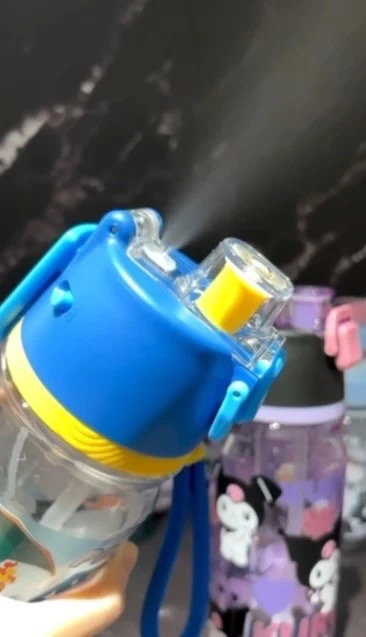 Kuromi 650ml BPA BPS Free 噴霧啜飲二合一水樽膠水樽(9-8475-1)