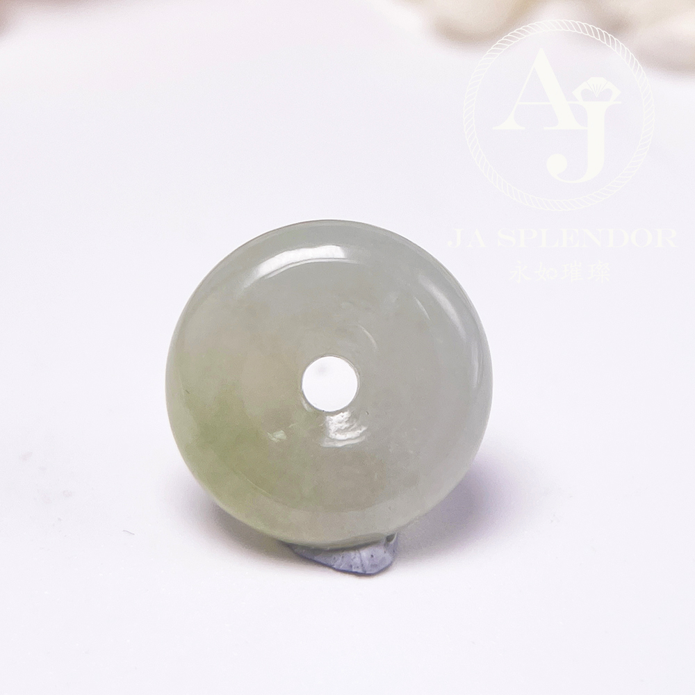 JN-479 天然翡翠A玉 冰潤雪梨黃小平安扣