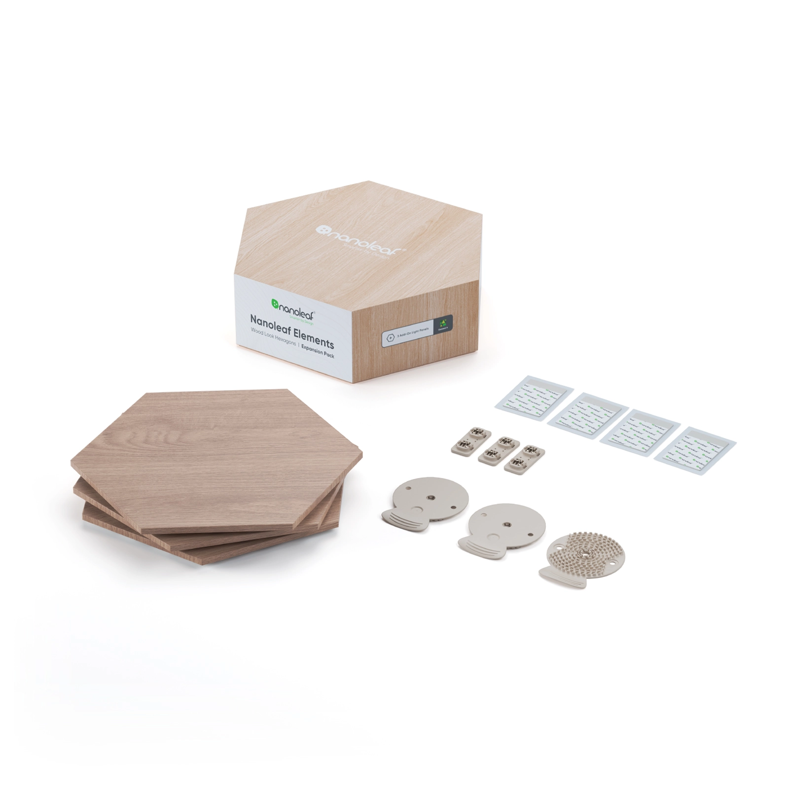 [原裝香港行貨丨2年保養]  Nanoleaf Elements Expansion Kit (3 pack) Nanoleaf Nanoleaf Elements Hexagon 智能拼裝照明燈擴充版Expansion Kit （3個六角形燈板）