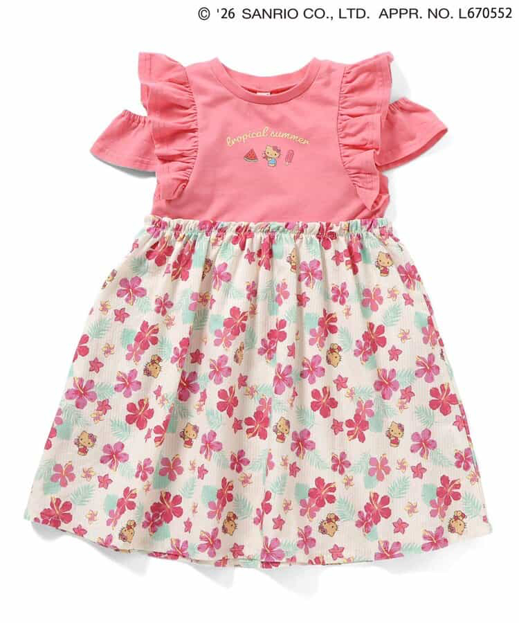 🇯🇵預訂 日本直送🇯🇵Apres les cours x Sanrio系列三色烘烤人物印花花卉滿拼接荷葉邊連身裙
