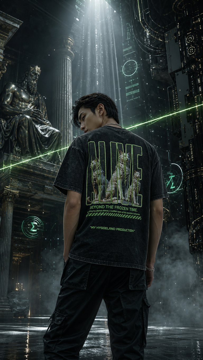 MY HYGGELAND // "ALIVE" 260g 重磅純棉復古水洗落肩短袖T恤