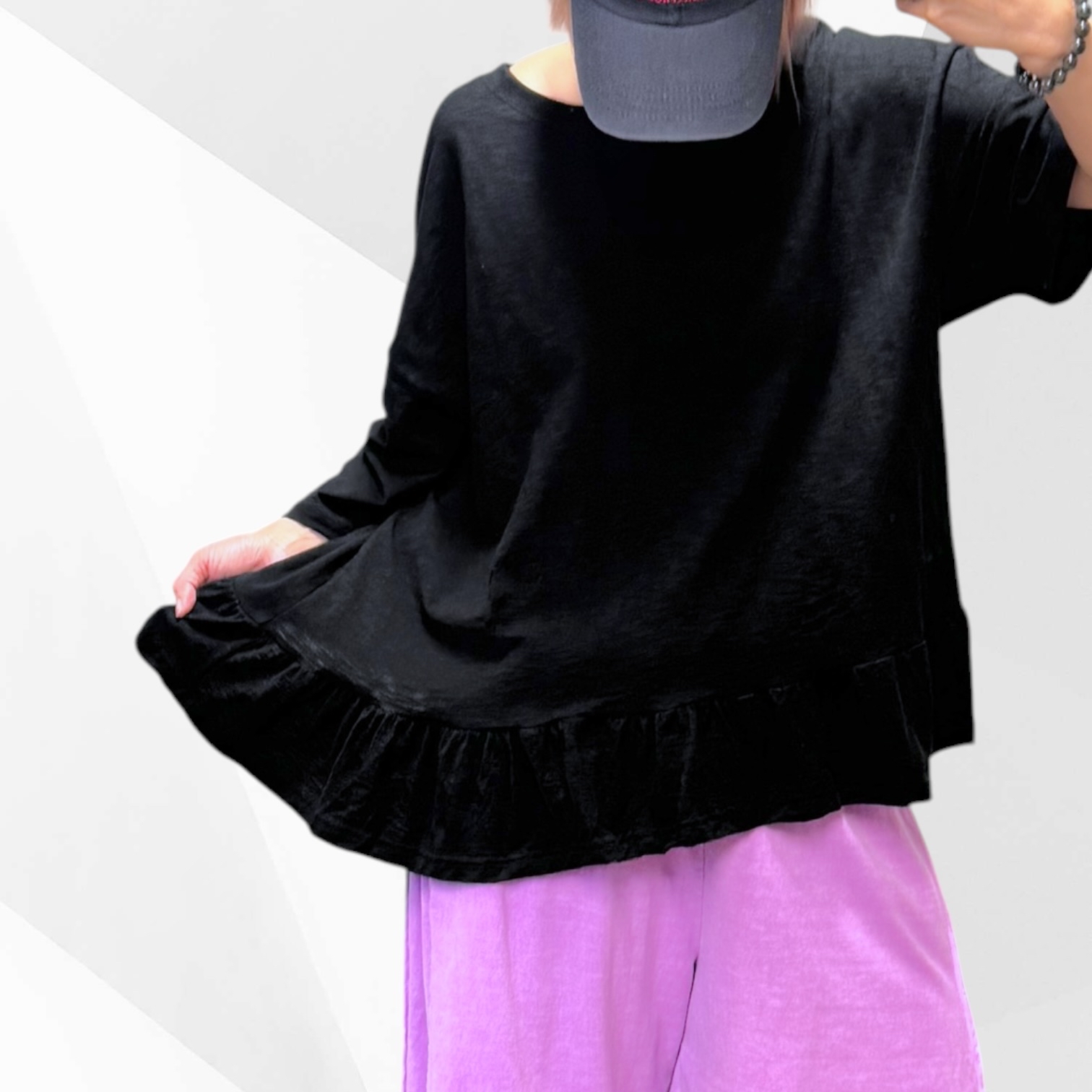 221258裙腳長Tee