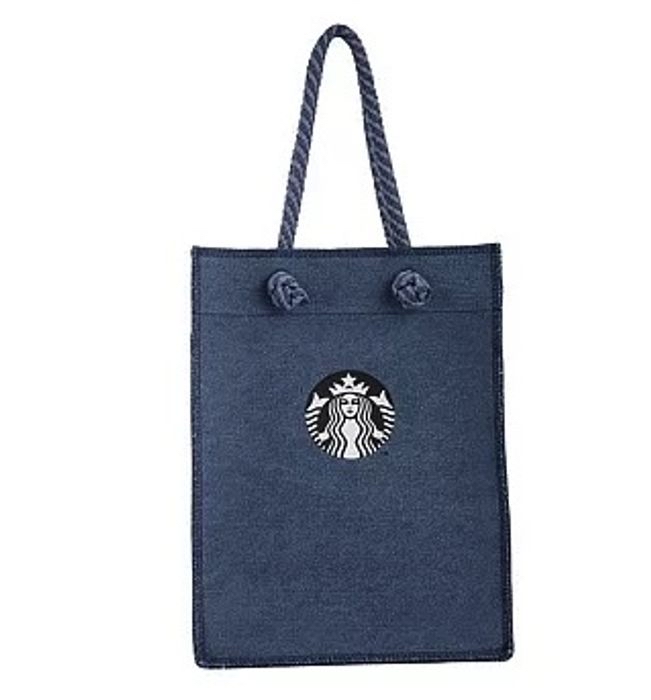 台灣直送 Starbucks棉繩丹寧女神提袋