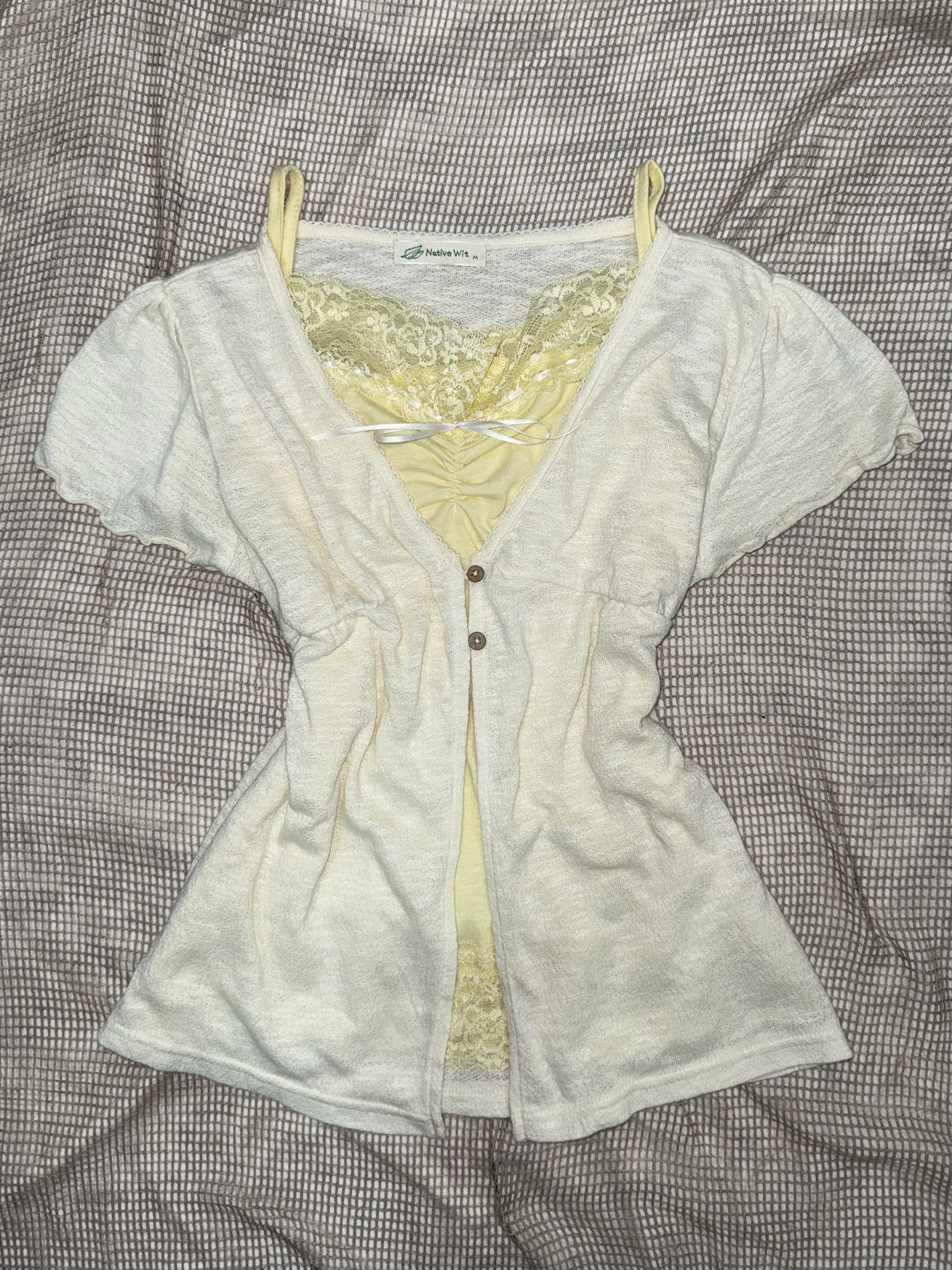 Yellow Lace Cream Angel