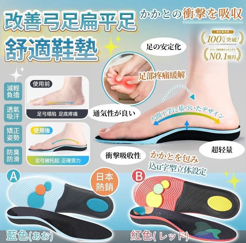 日本🇯🇵樂天足弓支撐機能鞋墊
