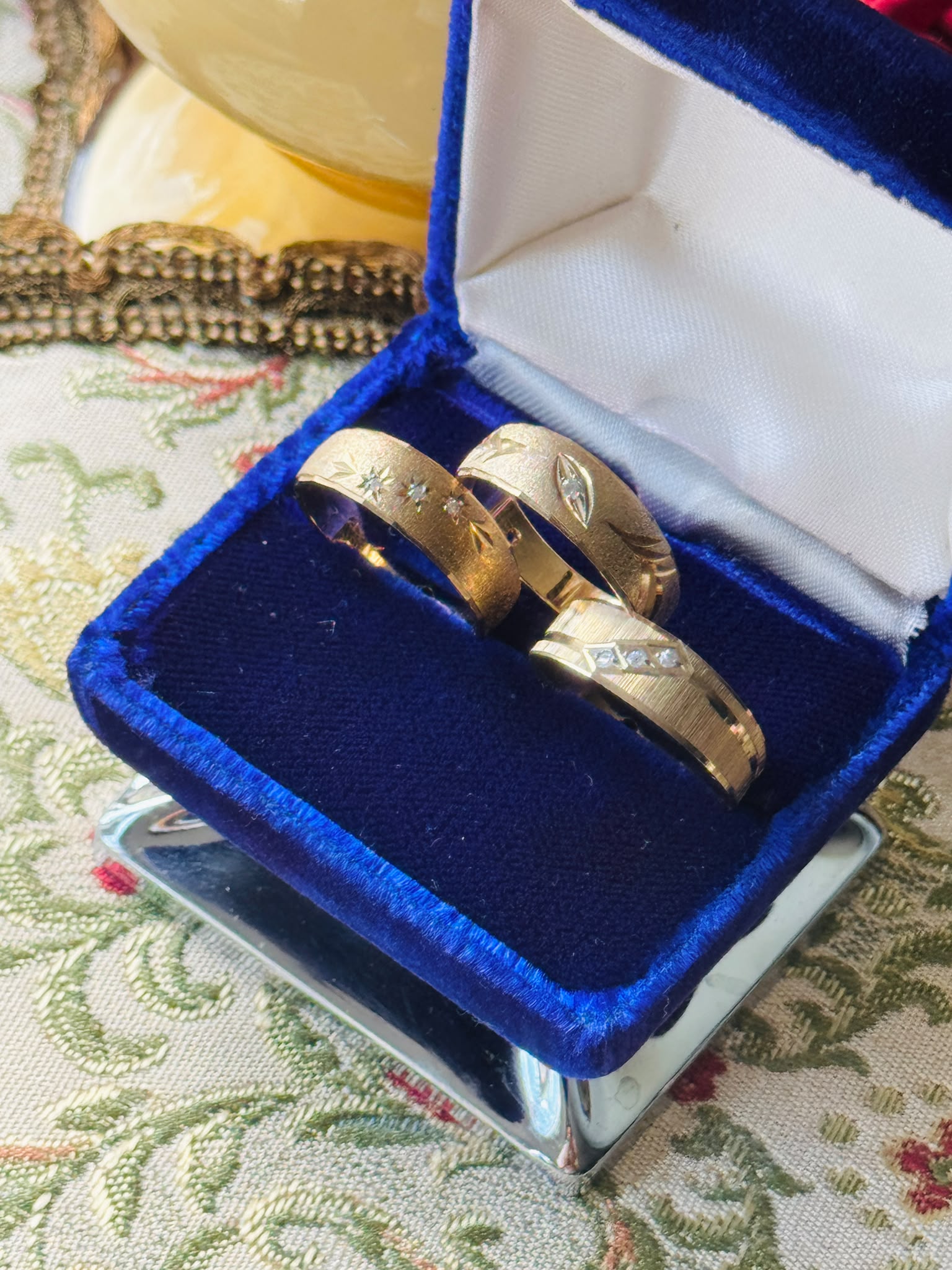 C.a. 1980s Art-Deco Inspired Golden Ring - HK size 20 (MT2622)