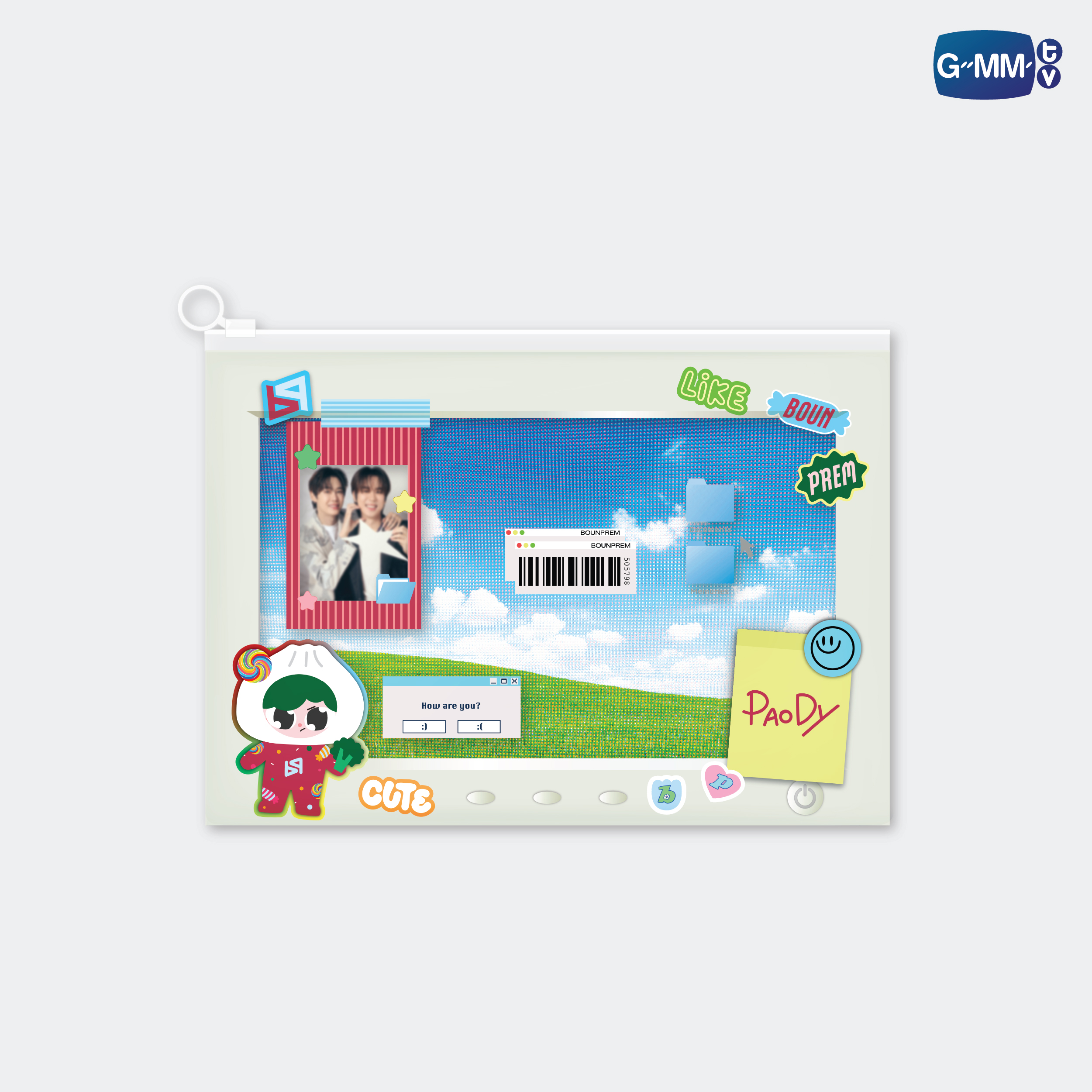 PAODY CHARACTER POCKET ZIP FOLDER