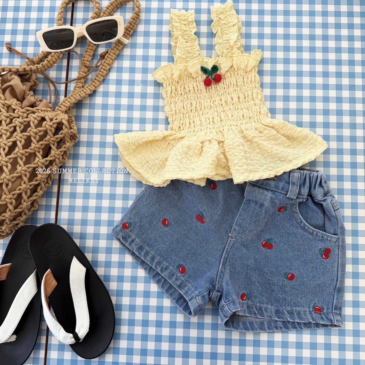 Mini Cherry Denim Shorts