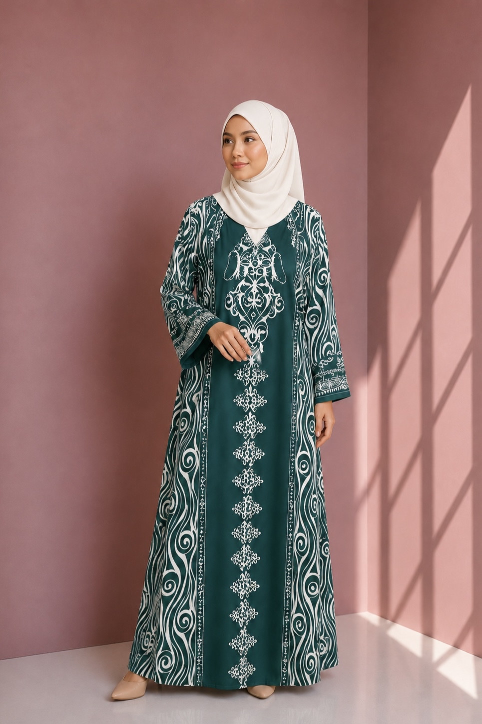 ARABIAN Premium Satin - Green Cream