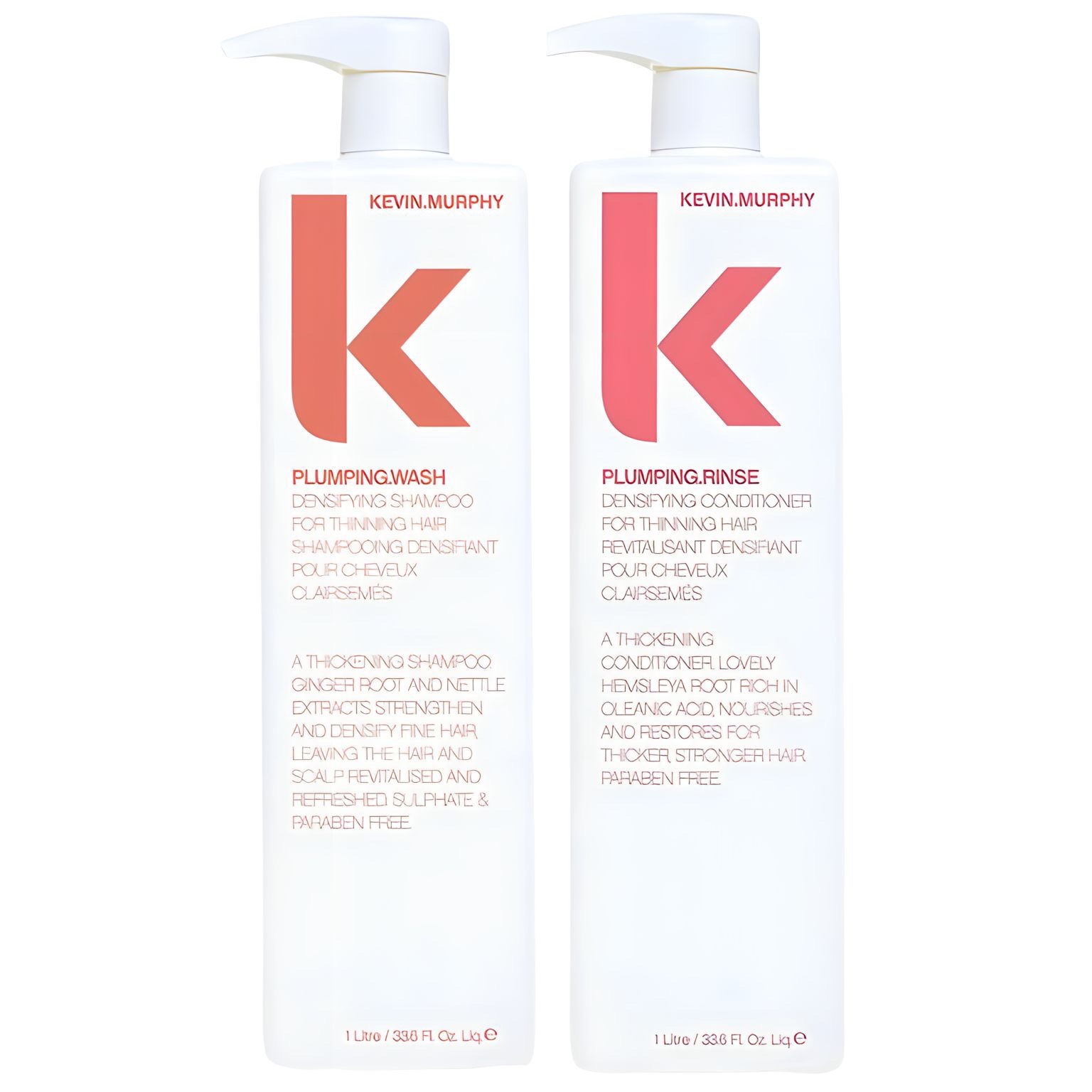 KEVIN.MURPHY Plumping Wash Shampoo + Plumping Rinse Conditioner 蓬鬆豐盈洗護