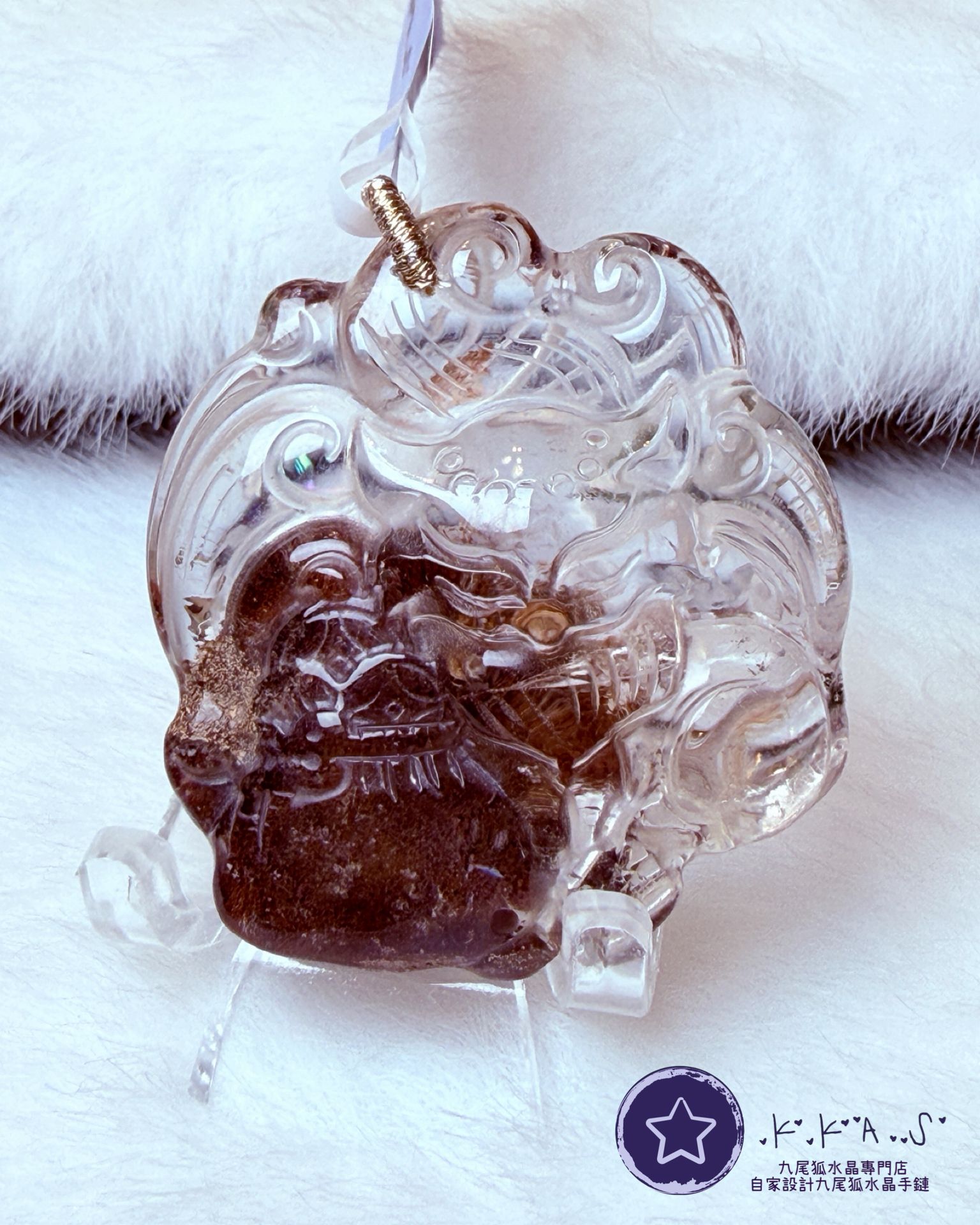 K00112 幽靈 錢袋狐 - 吊墜/手牌兩用款