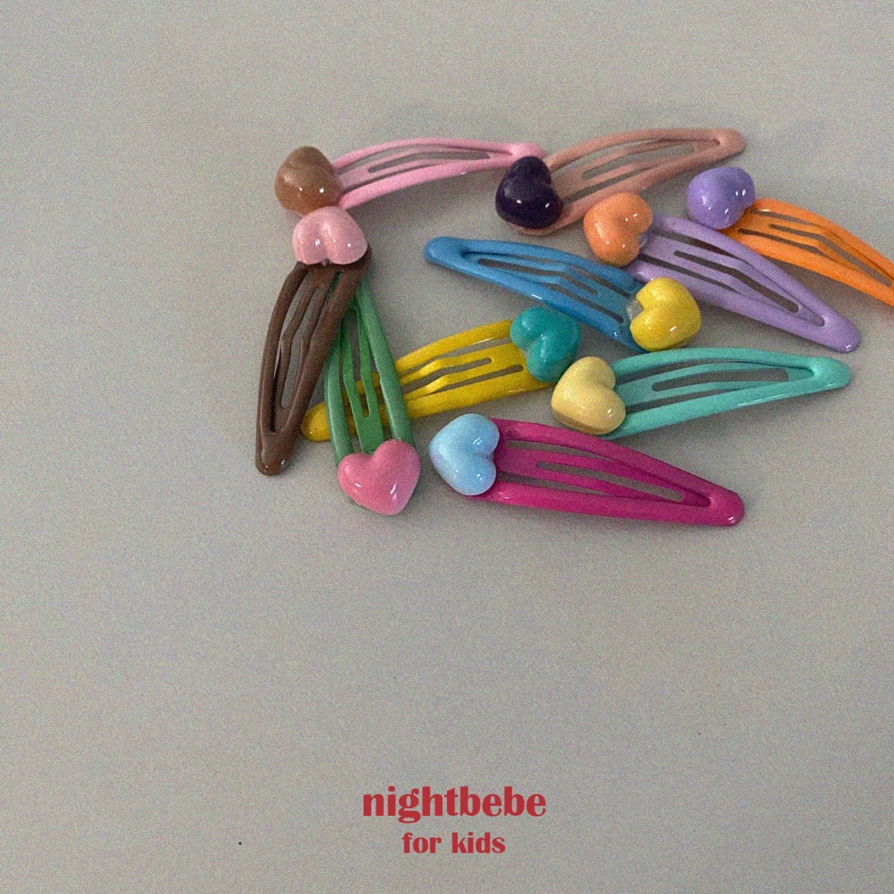 Nightbebe | Color心心髮夾set 10個ACC