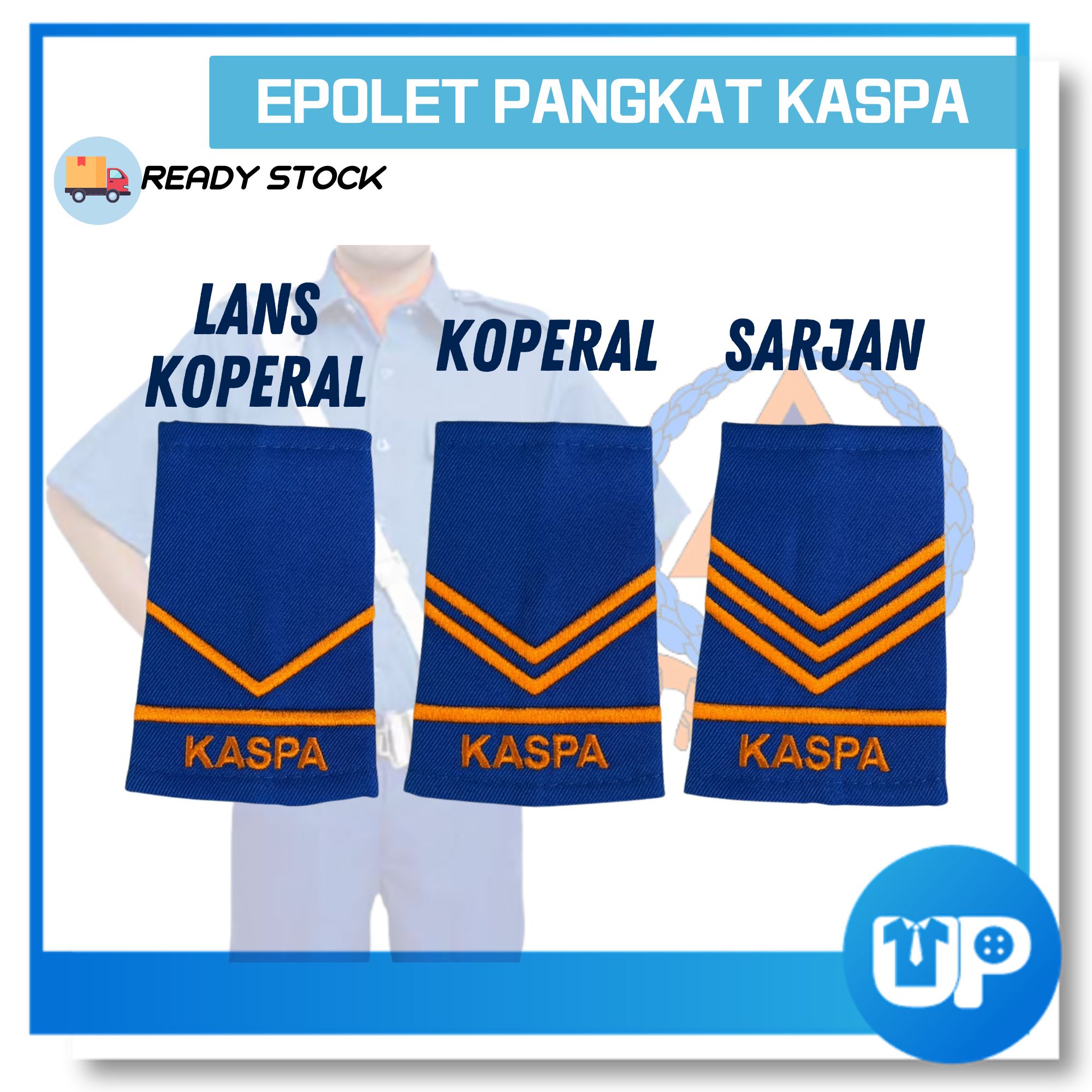 KASPA Pangkat Epolet Single Line Kadet Pertahanan Awam (KPA)