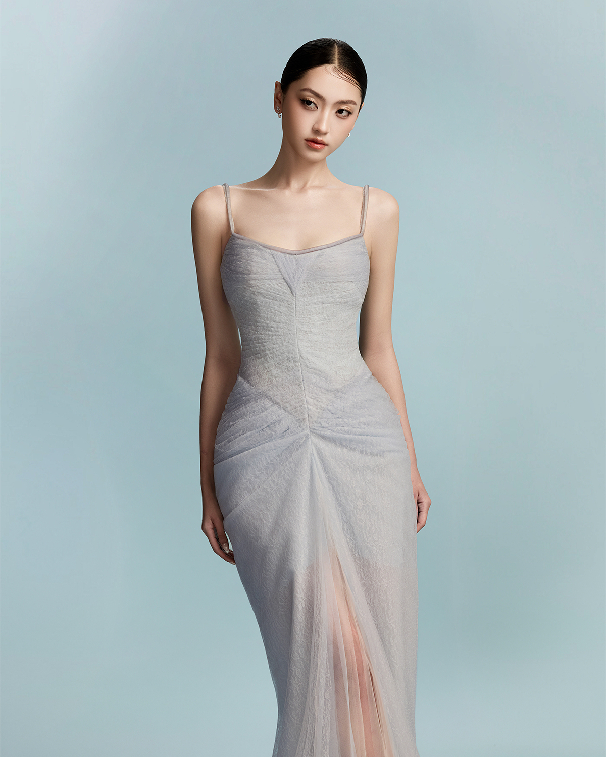 Lumière Draped Silk Gown