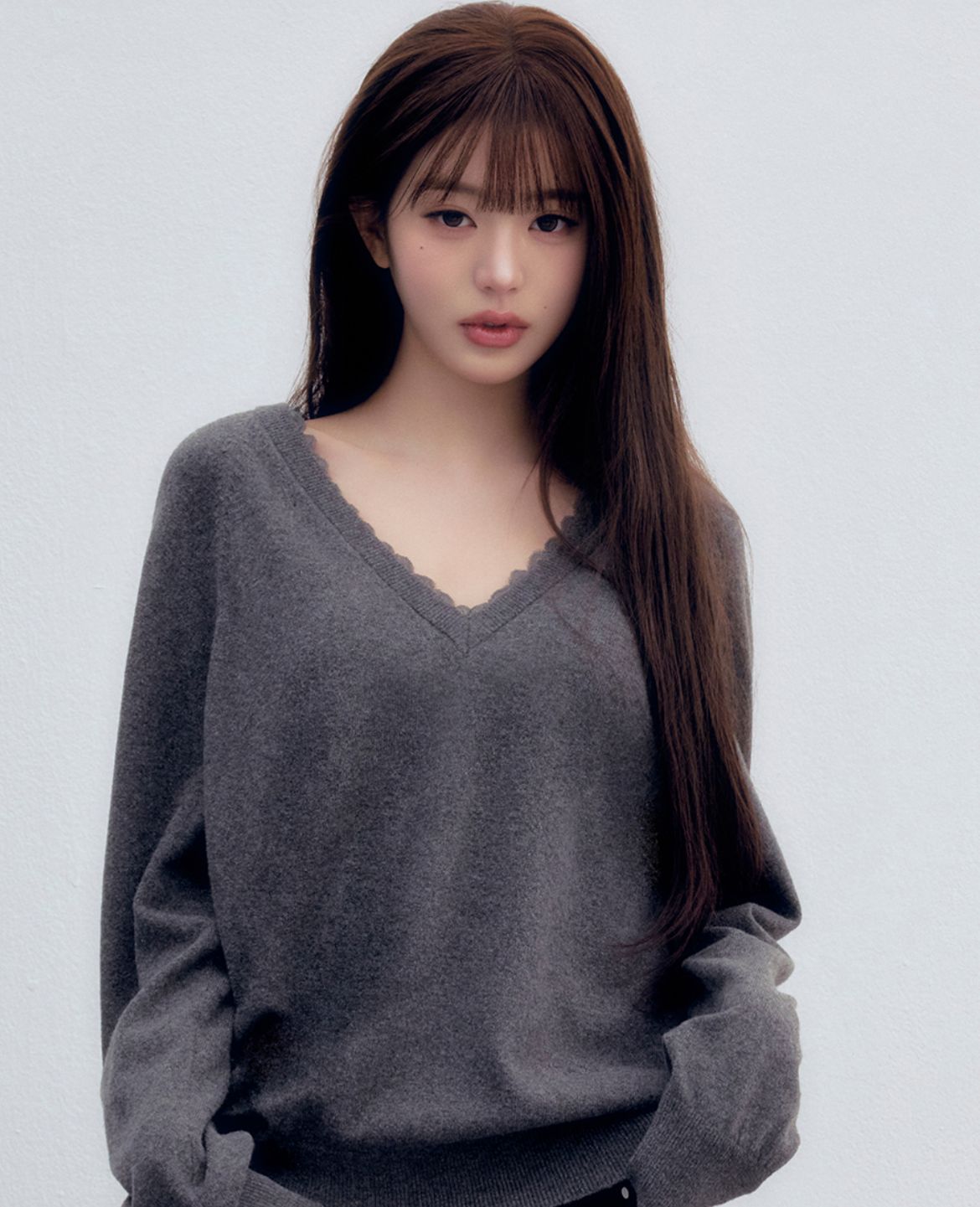 🎀Rolarola 🎀 MAISON DE ROLA EMBROIDERY OFF SHOULDER STRIPE top 張元英同款 原價73000won 獨家折扣優惠 Navy / grey