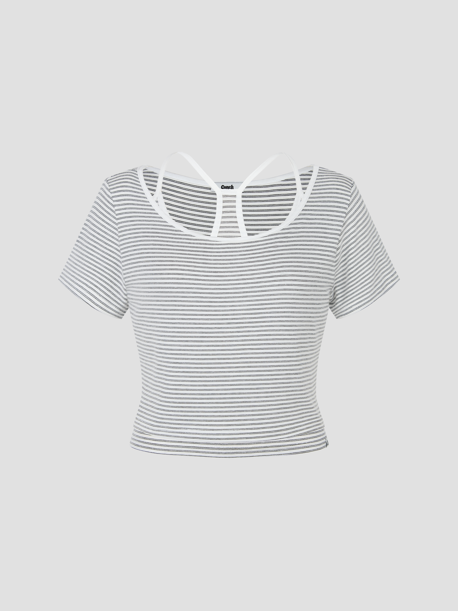 預購_Stripe Layered Sleeveless T-Shirt Set by Conch