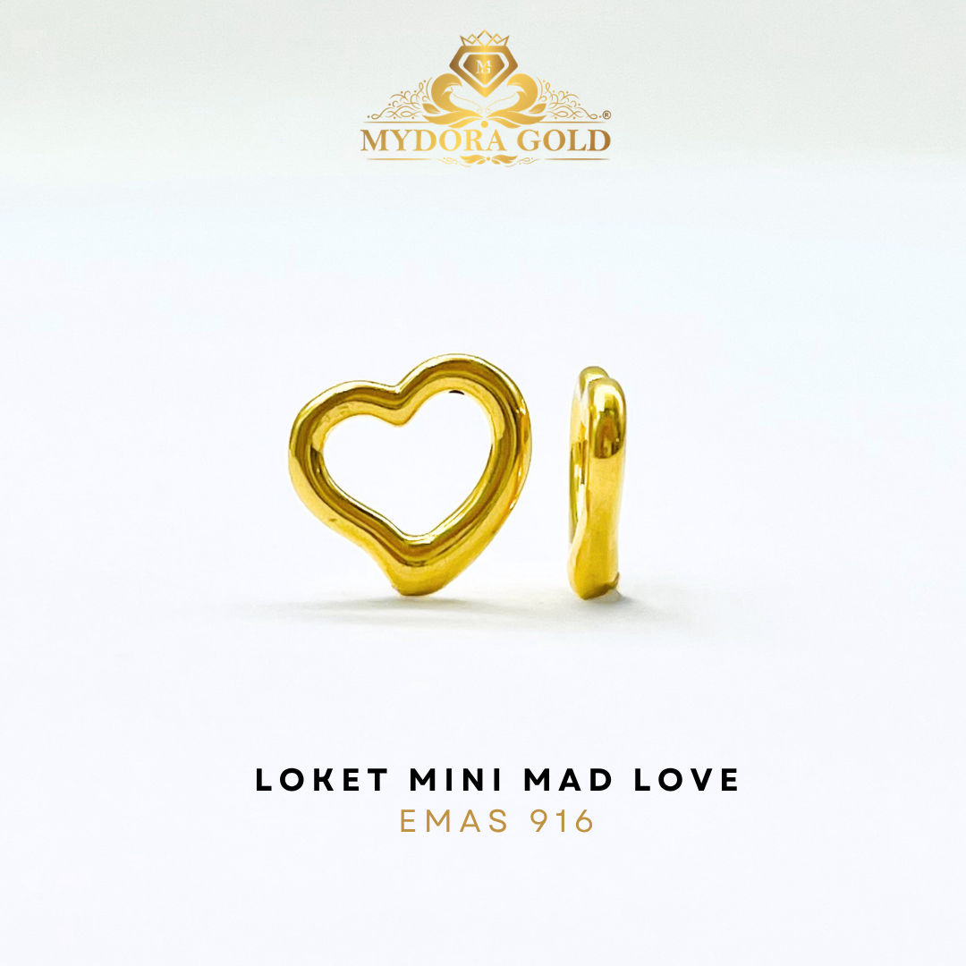 MYDORA Golden Duo Set – Rantai Leher Polo (2g+) Emas 375 + Pendant Emas 916