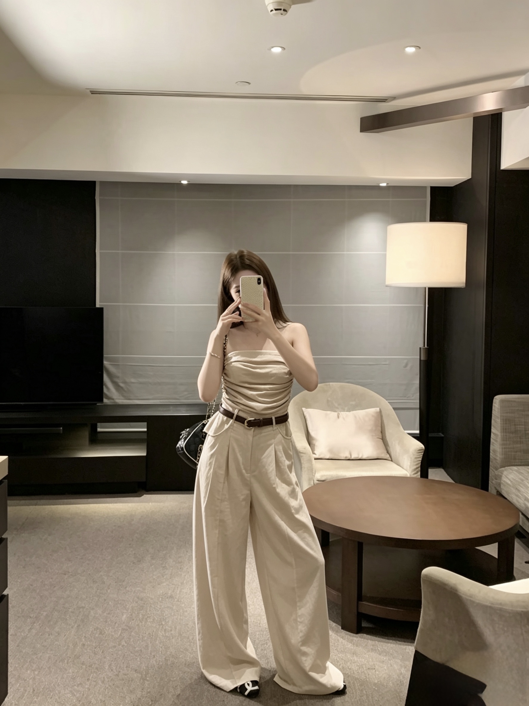 1665 Draped Tube Jumpsuit 垂感抹胸连体裤  （不包含腰围）