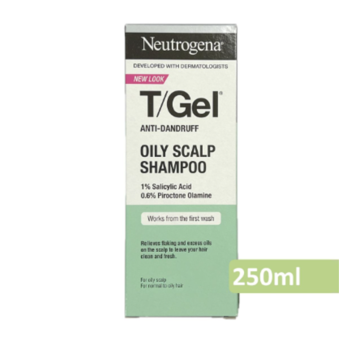 Neutrogena - T/GEL 油性頭皮去屑洗髮水 250ml (GN) (新舊包裝隨機發貨) [平行進口]
