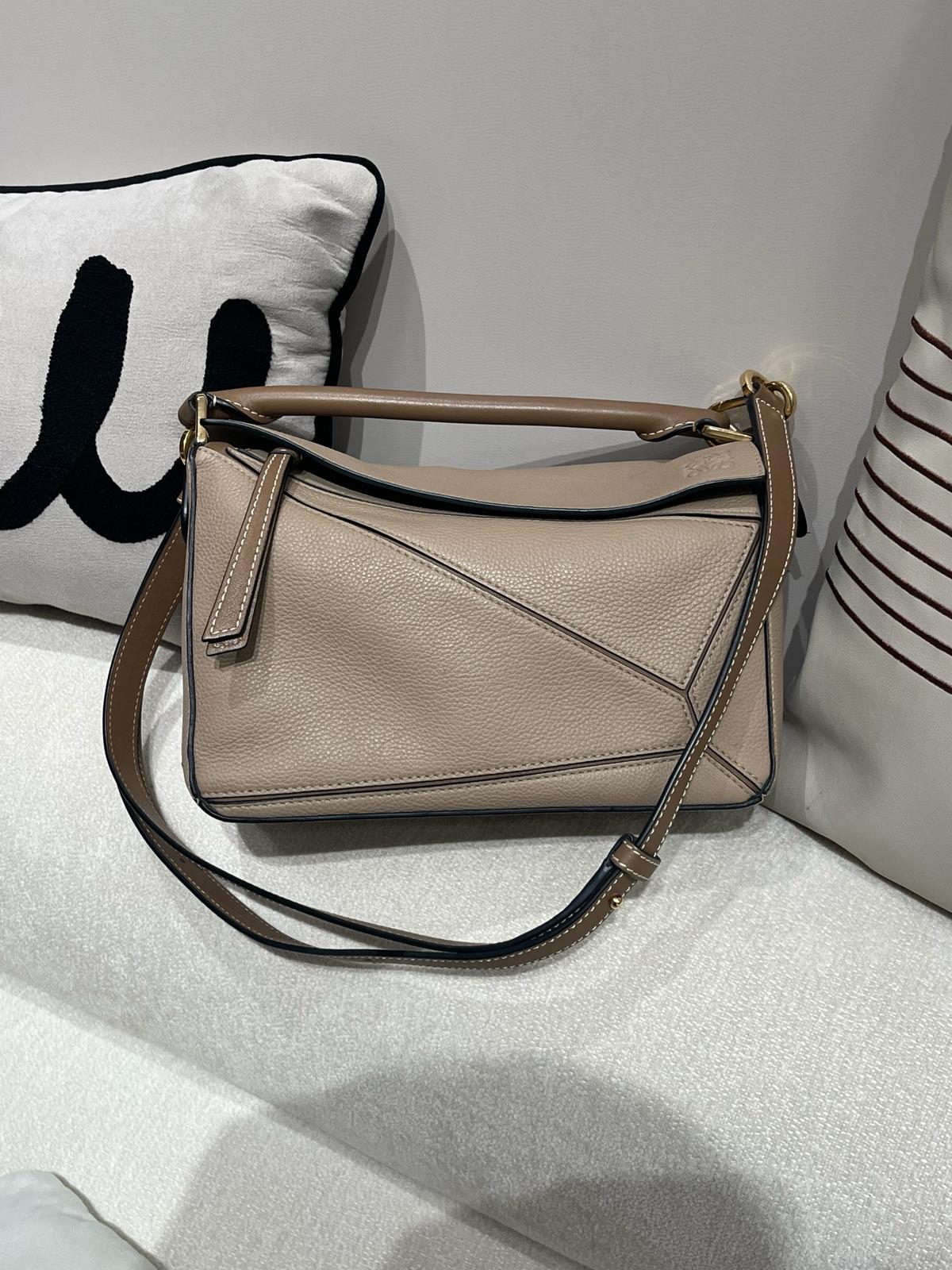 Loewe Puzzle Small Sand 100%Authentic, 98%New ✅Dust bag