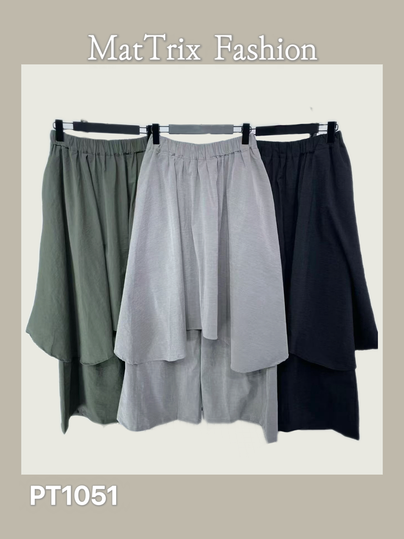 PT1051 假2件長裙褲 原價$339