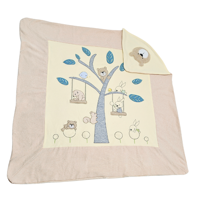 Trendyvalley Organic Cotton Baby Wrapper Baby Blanket 2 In 1